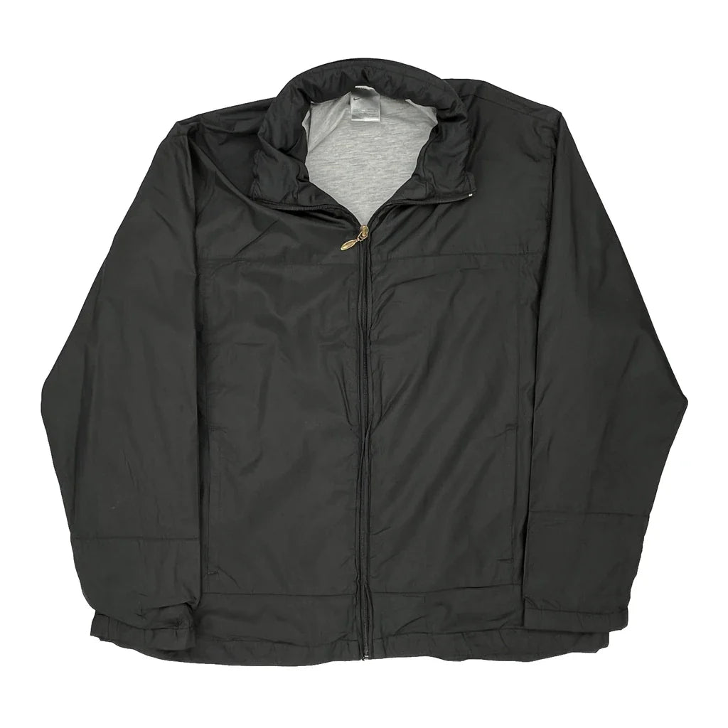 Age 12-13 Nike Windbreaker - Large Black Polyester Refurbished - Thrifted (note: this is a term often used to describe second- refurbished available on Cerqular
