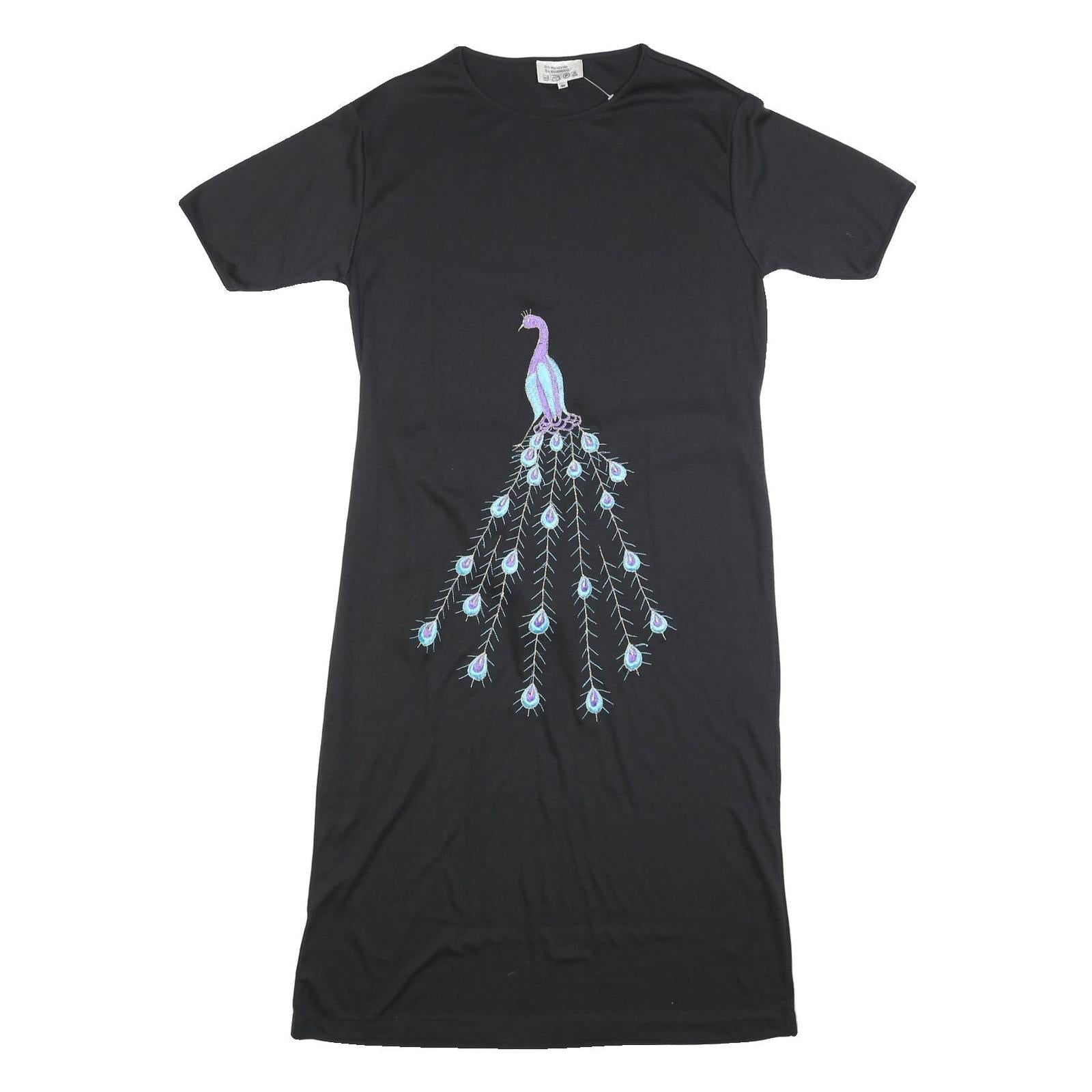 Buy Womens Black Cotton Blend Day Jersey Peacocks Embroidered Short Sleeve M Dress Refurbished - $27.29 Womens Black Cotton Blend Day Jersey Peacocks Embroidered Short Sleeve M Dress Refurbished - N/A refurbished available on Cerqular