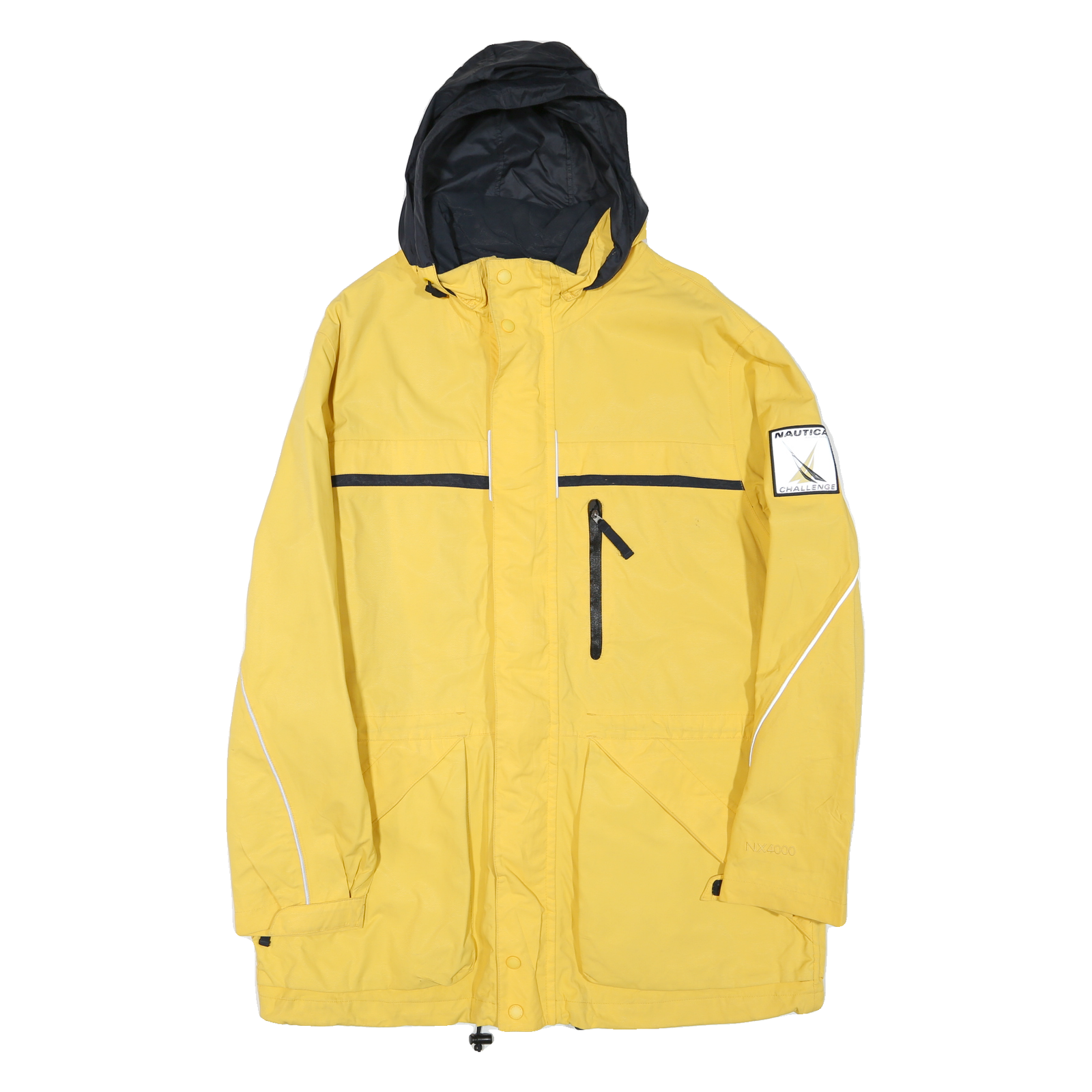 NAUTICA Mens Yellow & Black Zip Jacket L Polyester Blend Outdoor Casual Refurbished - N/A refurbished available on Cerqular