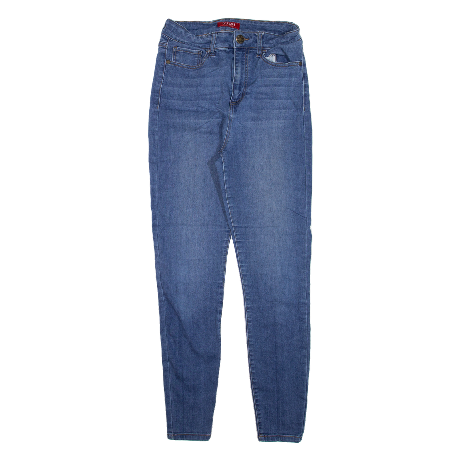 GUESS Womens Jeans Blue Slim Skinny W24 L26 Refurbished - N/A refurbished available on Cerqular