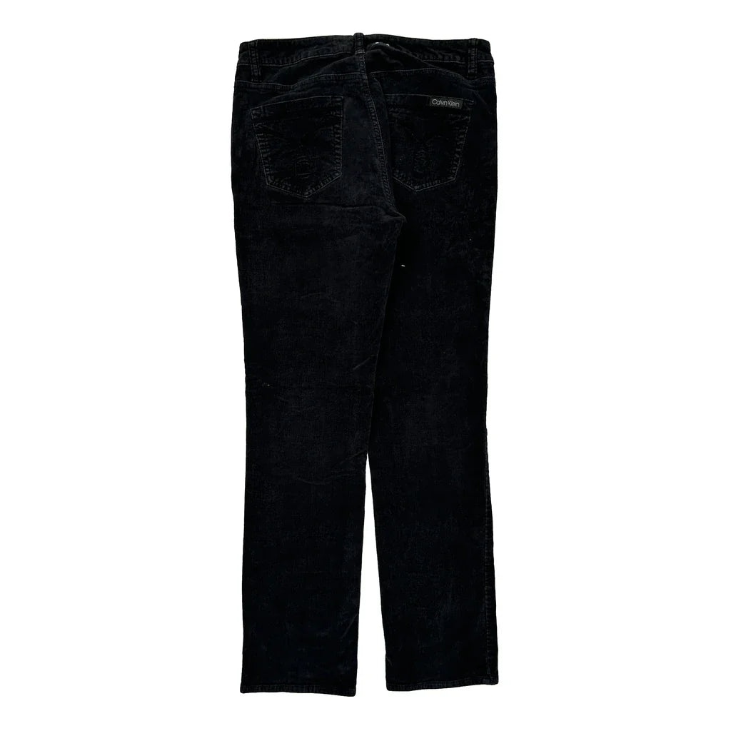 Buy Calvin Klein Jeans Cord Trousers - 30″ Waist Black Corduroy Refurbished - $33.49 Calvin Klein Jeans Cord Trousers - 30″ Waist Black Corduroy Refurbished - Thrifted (note: this is a term often used to describe second- refurbished available on Cerqular