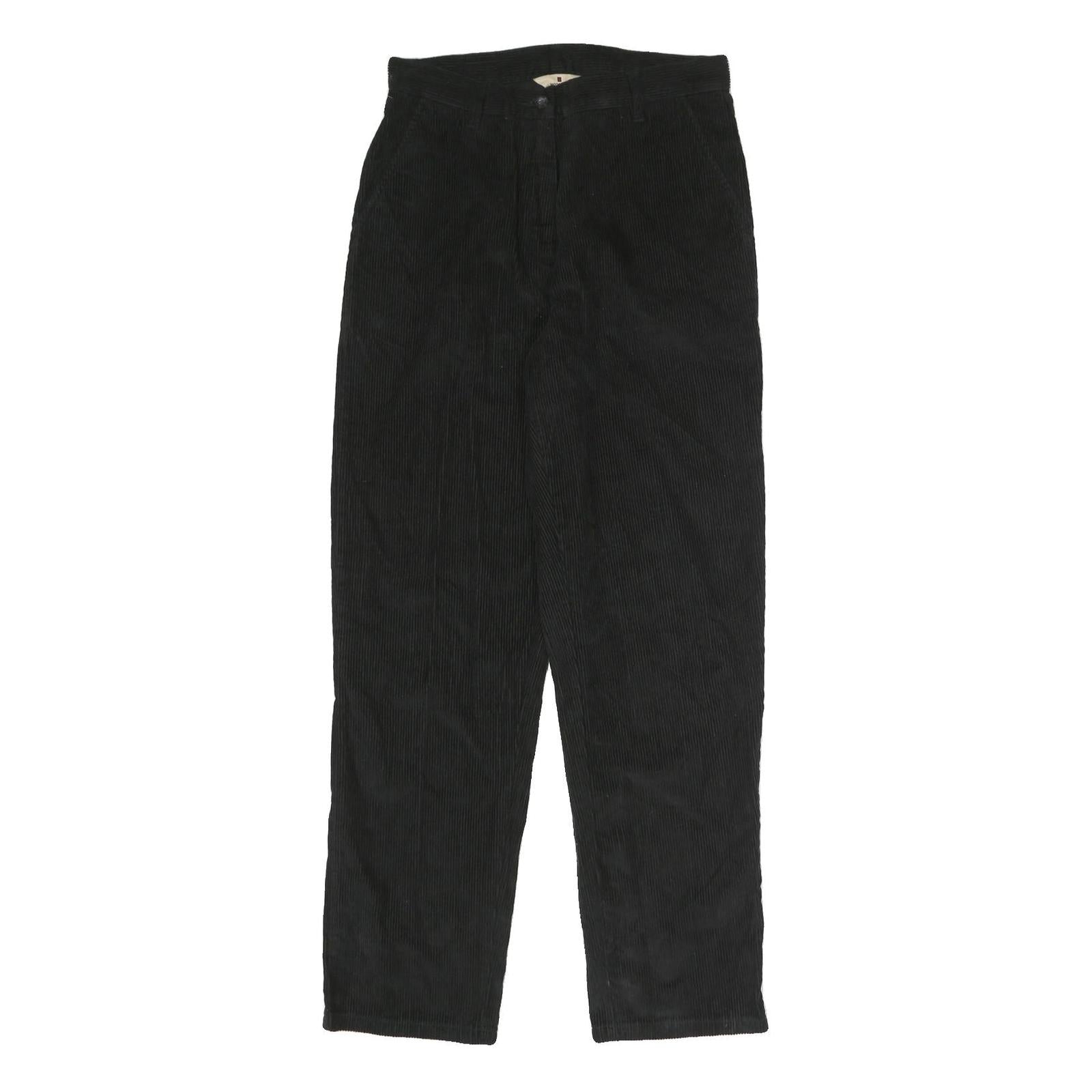 WOOLRICH Womens Cotton Blend Black Relaxed Straight Trousers W28 L29 Comfortable Refurbished - N/A refurbished available on Cerqular