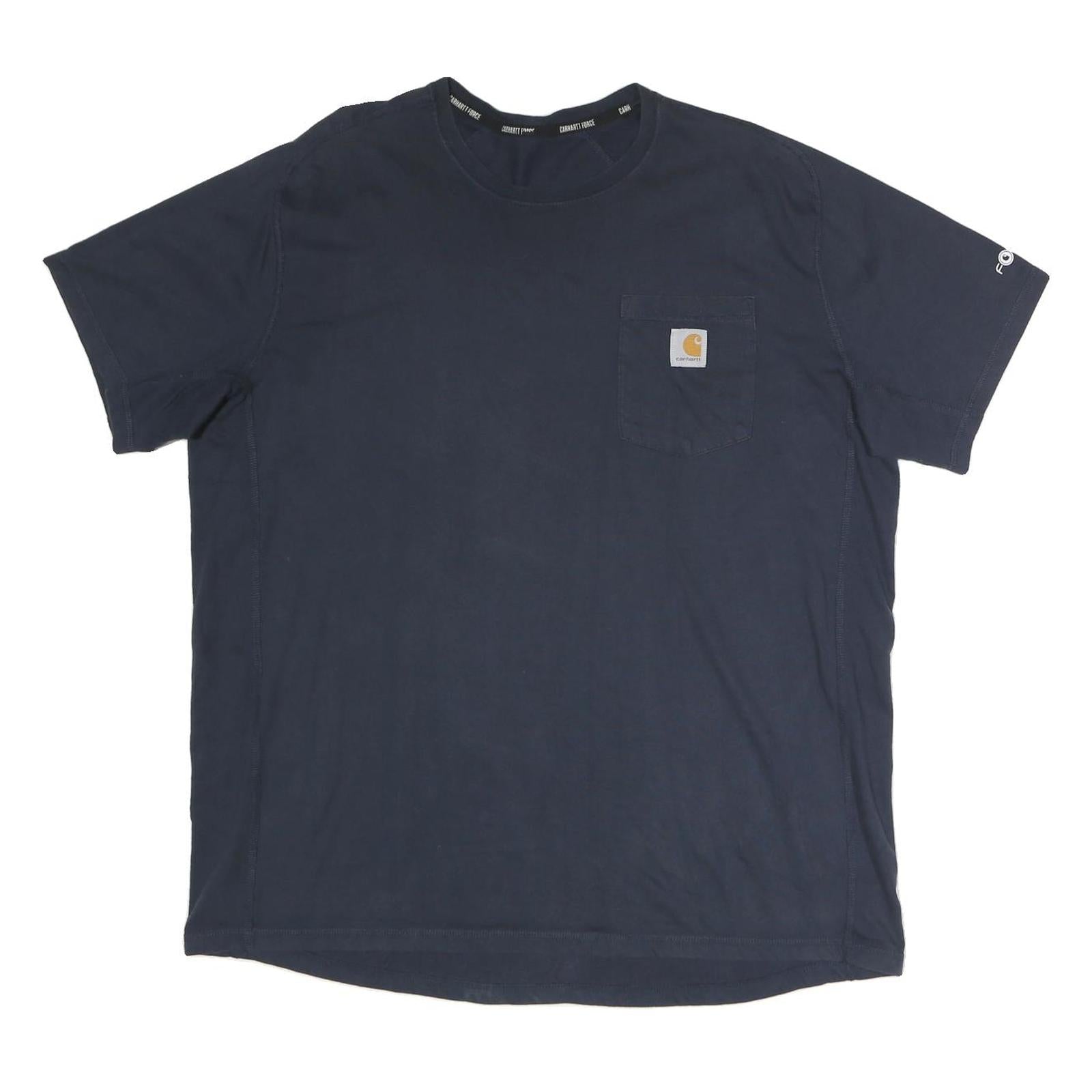 CARHARTT Mens Navy Blue Pocket T-Shirt 2XL Short Sleeve Crew Neck Workwear Refurbished - N/A refurbished available on Cerqular