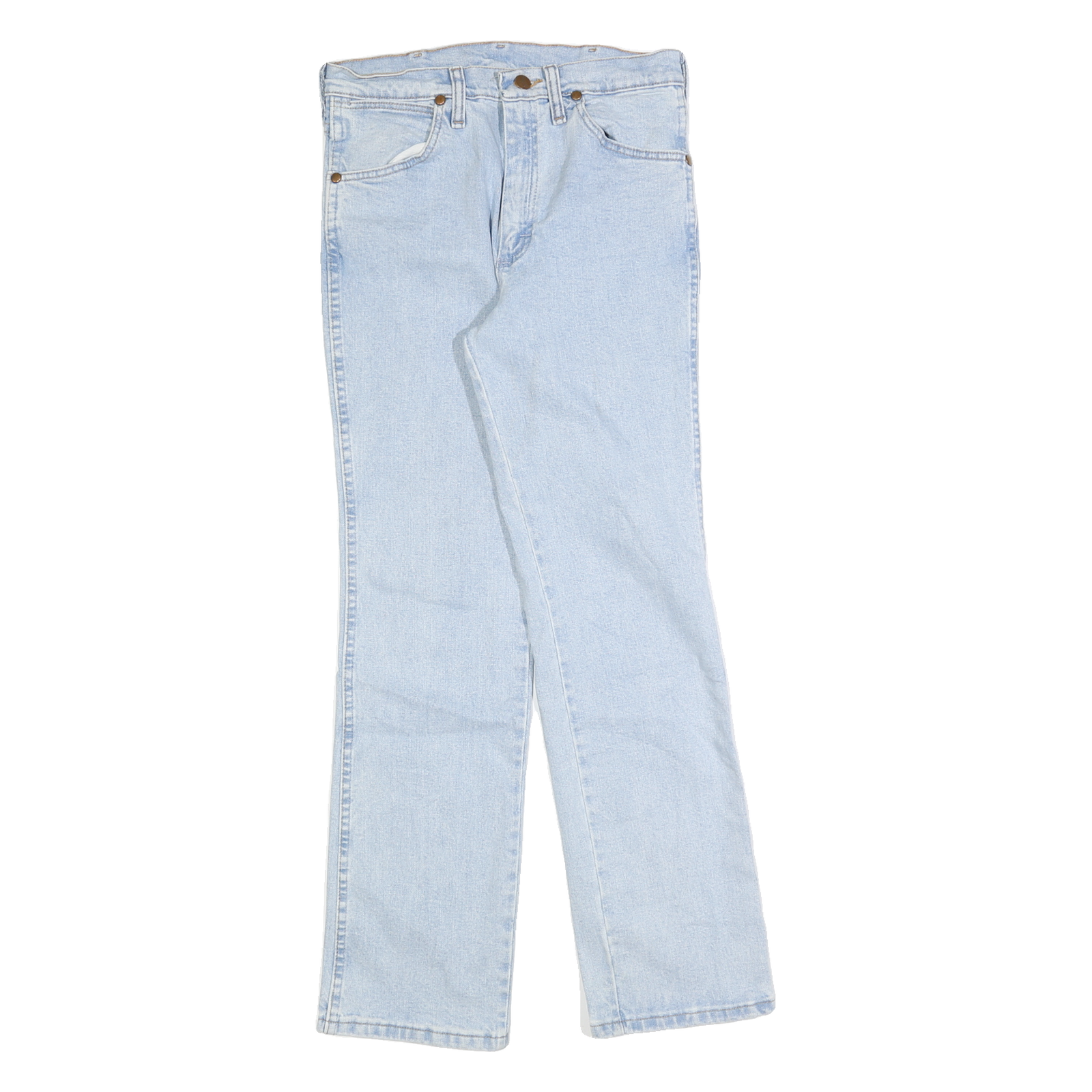 WRANGLER Mens Slim Light Blue Denim Jeans W29 L30 Classic Cotton Zip Pockets Refurbished - N/A refurbished available on Cerqular