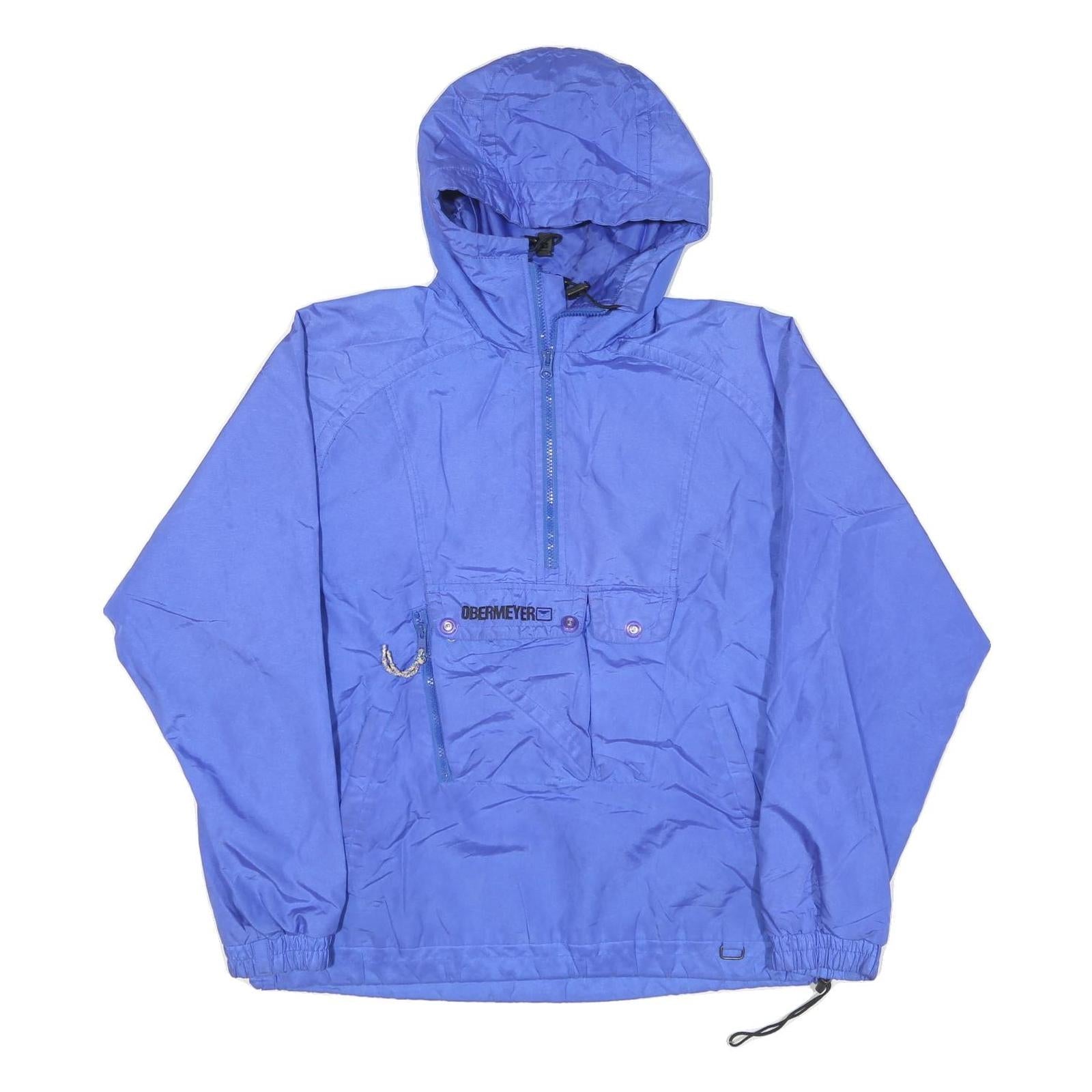OBERMEYER Womens Blue Outdoor Jacket L Polyester Blend Plain Zip Hooded Refurbished - N/A refurbished available on Cerqular