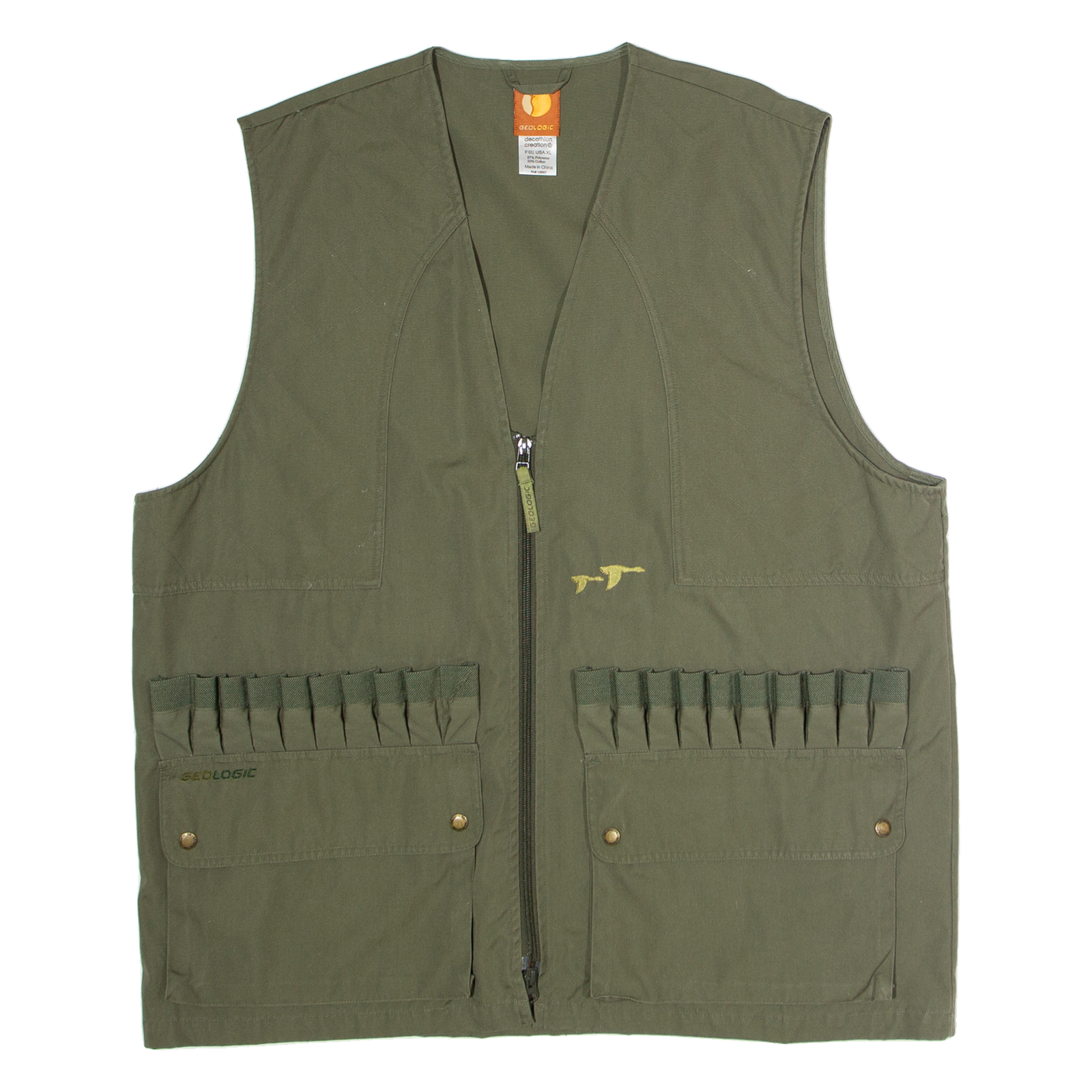 GEOLOGIC Utility Mens Gilet Green Canvas XL Refurbished - N/A refurbished available on Cerqular
