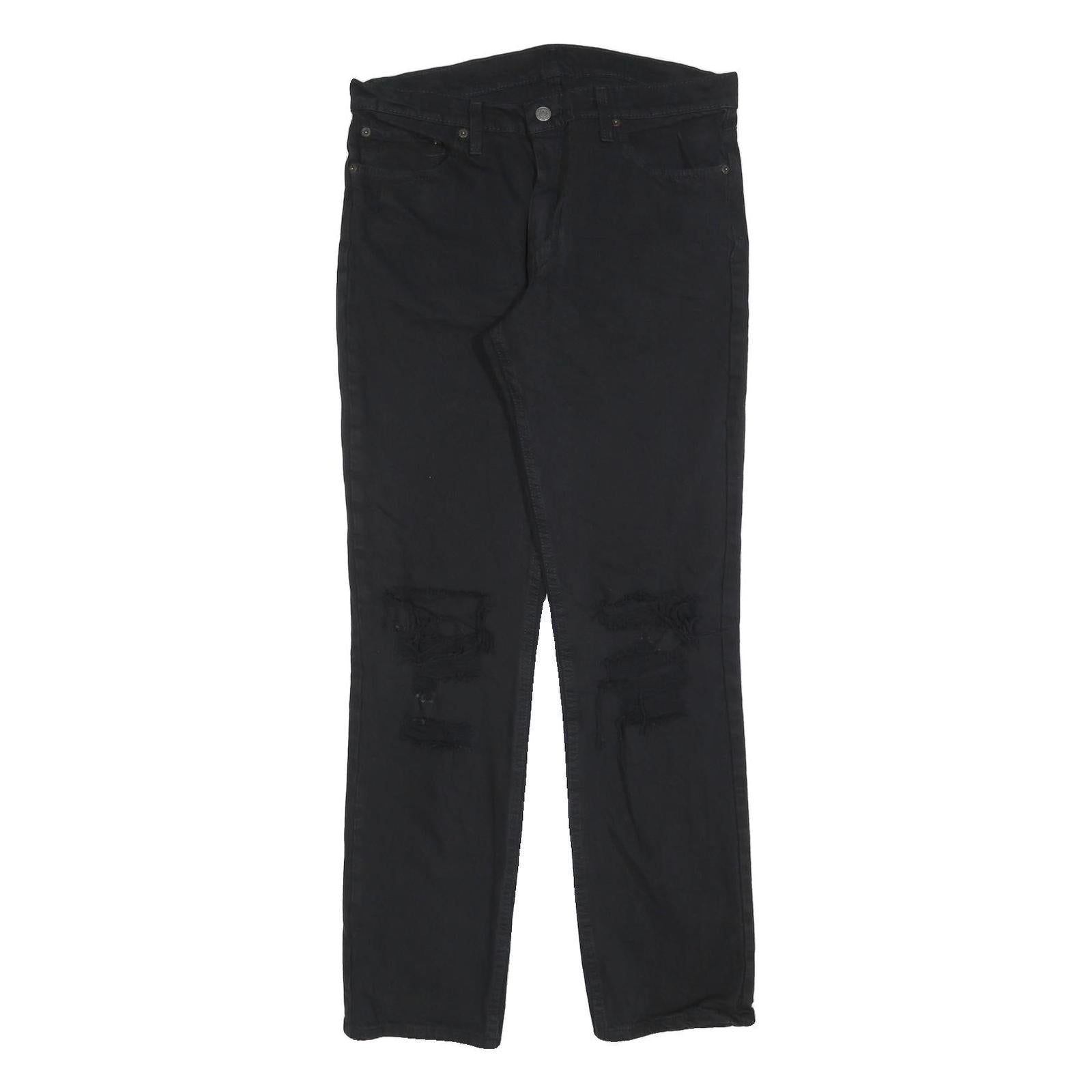 LEVI'S 511 Slim Mens Black Slim Skinny Denim W33 L32 Ripped Stretch Cotton Blend Refurbished - N/A refurbished available on Cerqular