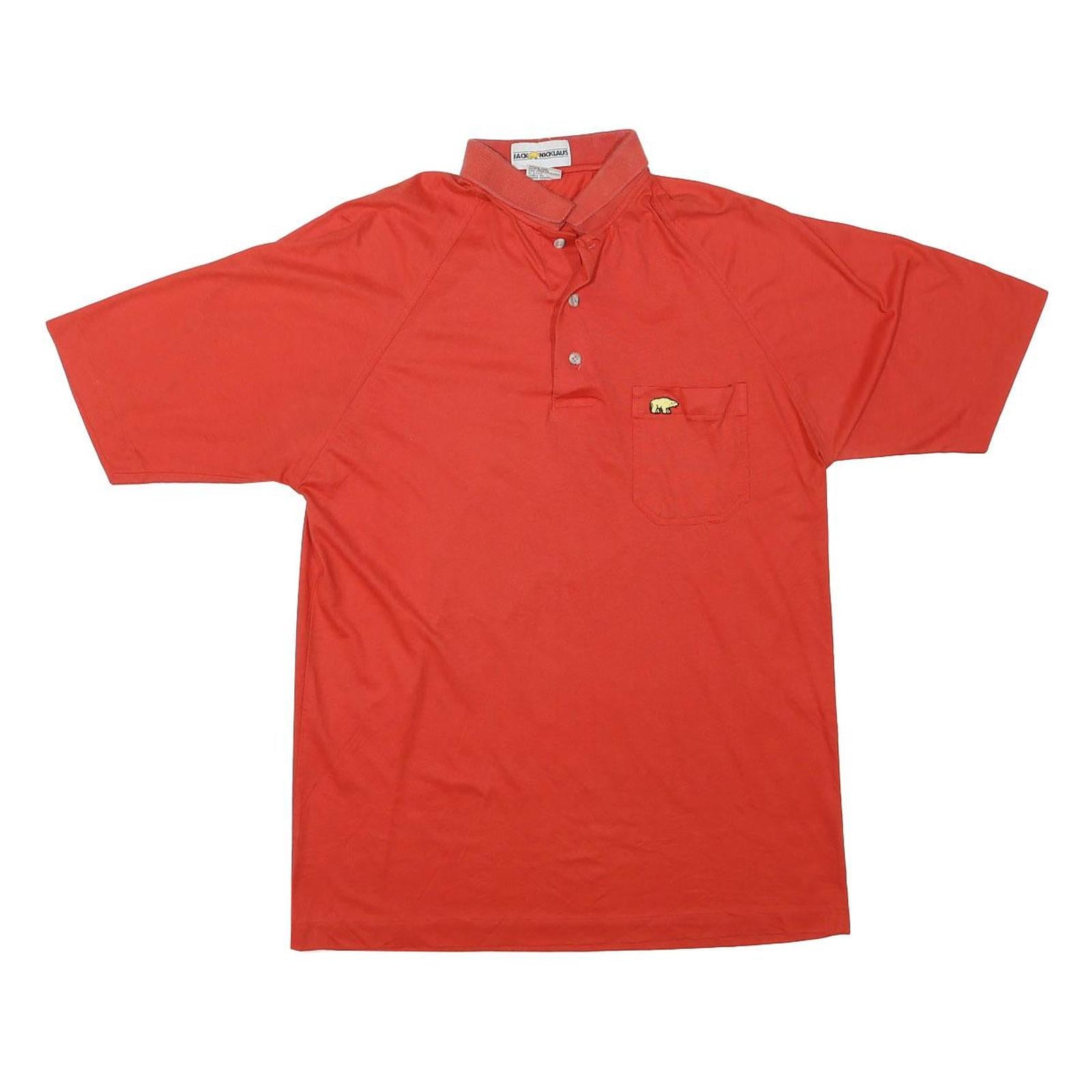 JACK NICKLAUS Mens Red Polo Shirt M Cotton Blend Short Sleeve Plain Pocket Refurbished - N/A refurbished available on Cerqular