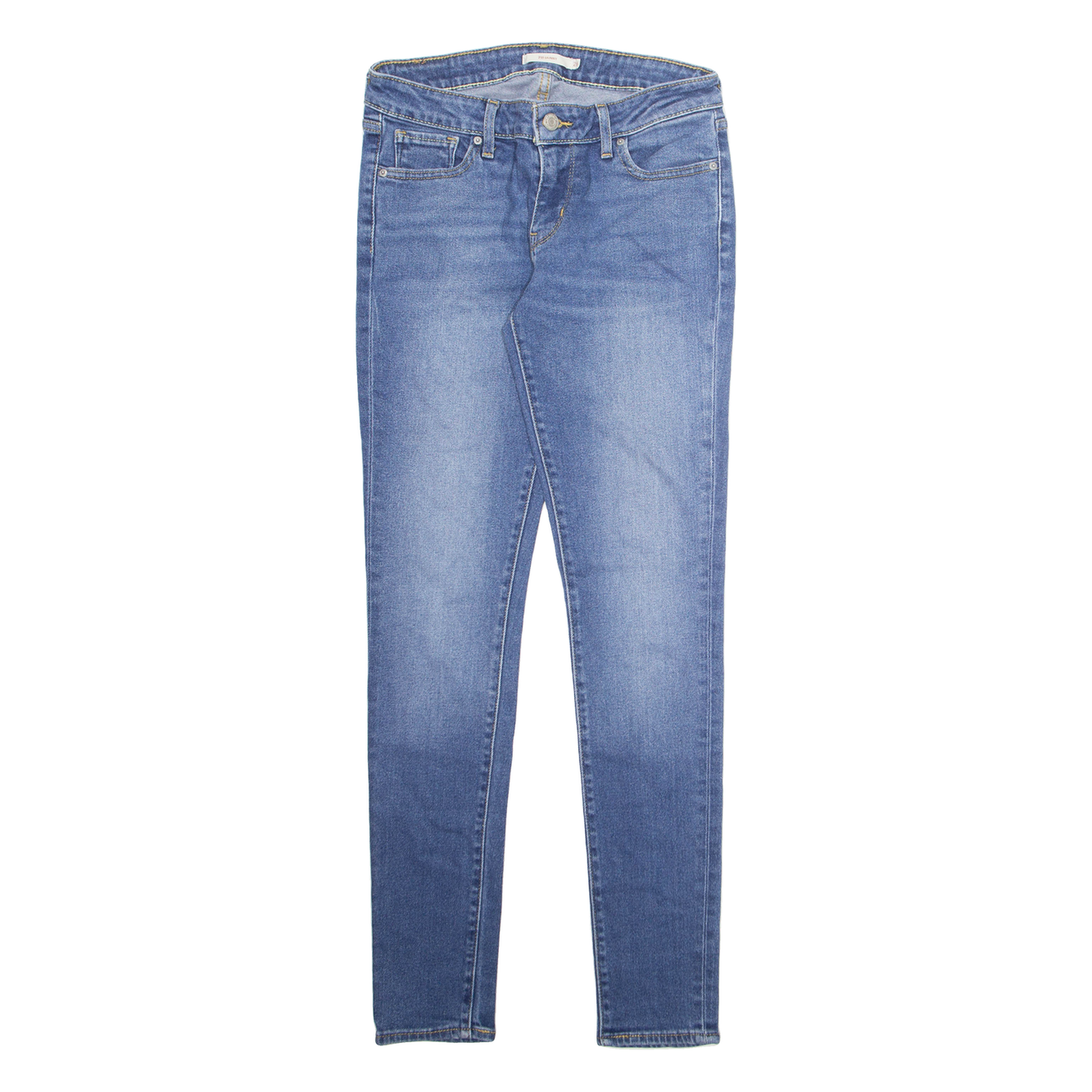 LEVI'S Womens Jeans Blue Regular Tapered Stone Wash W26 L32 Refurbished - N/A refurbished available on Cerqular