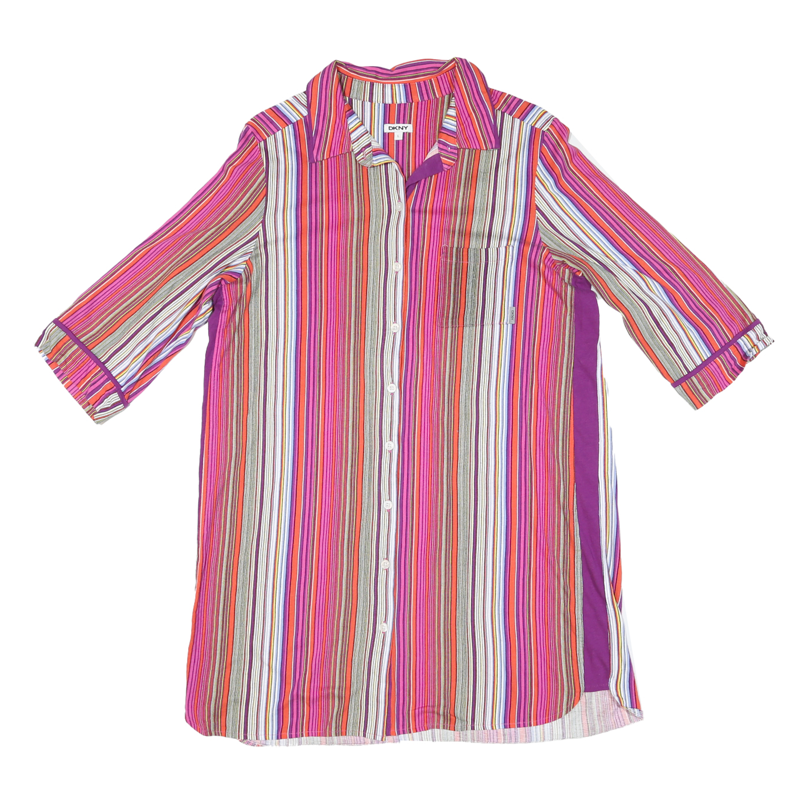 Buy DKNY Womens Multicolour Stripe Shirt Dress Polyester Blend Knee Length 3/4 Refurbished - $28.59 DKNY Womens Multicolour Stripe Shirt Dress Polyester Blend Knee Length 3/4 Refurbished - N/A refurbished available on Cerqular