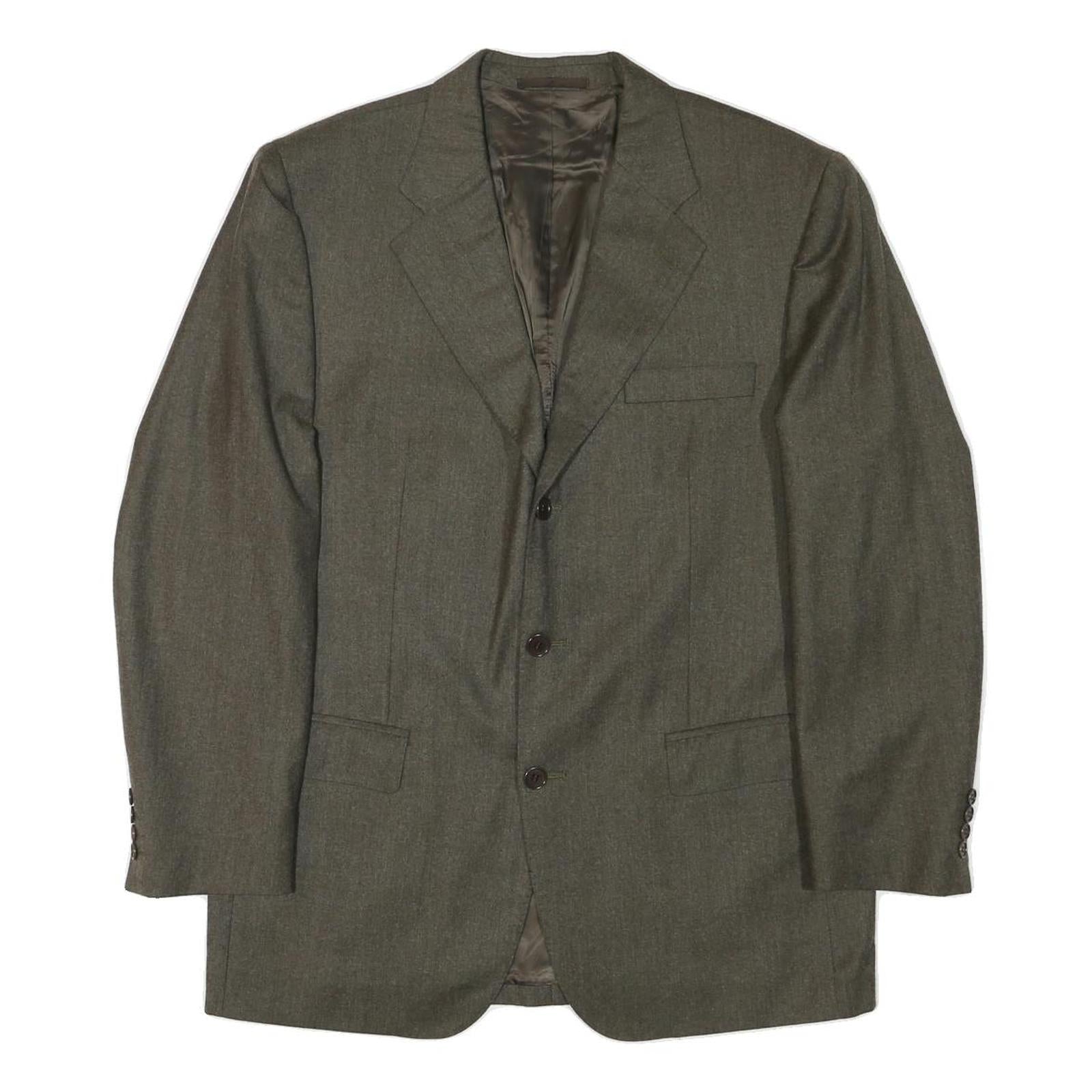 Buy YVES SAINT LAURENT Mens Grey Wool Blend Classic Jacket M Woven Button Closure Refurbished - $132.59 YVES SAINT LAURENT Mens Grey Wool Blend Classic Jacket M Woven Button Closure Refurbished - N/A refurbished available on Cerqular