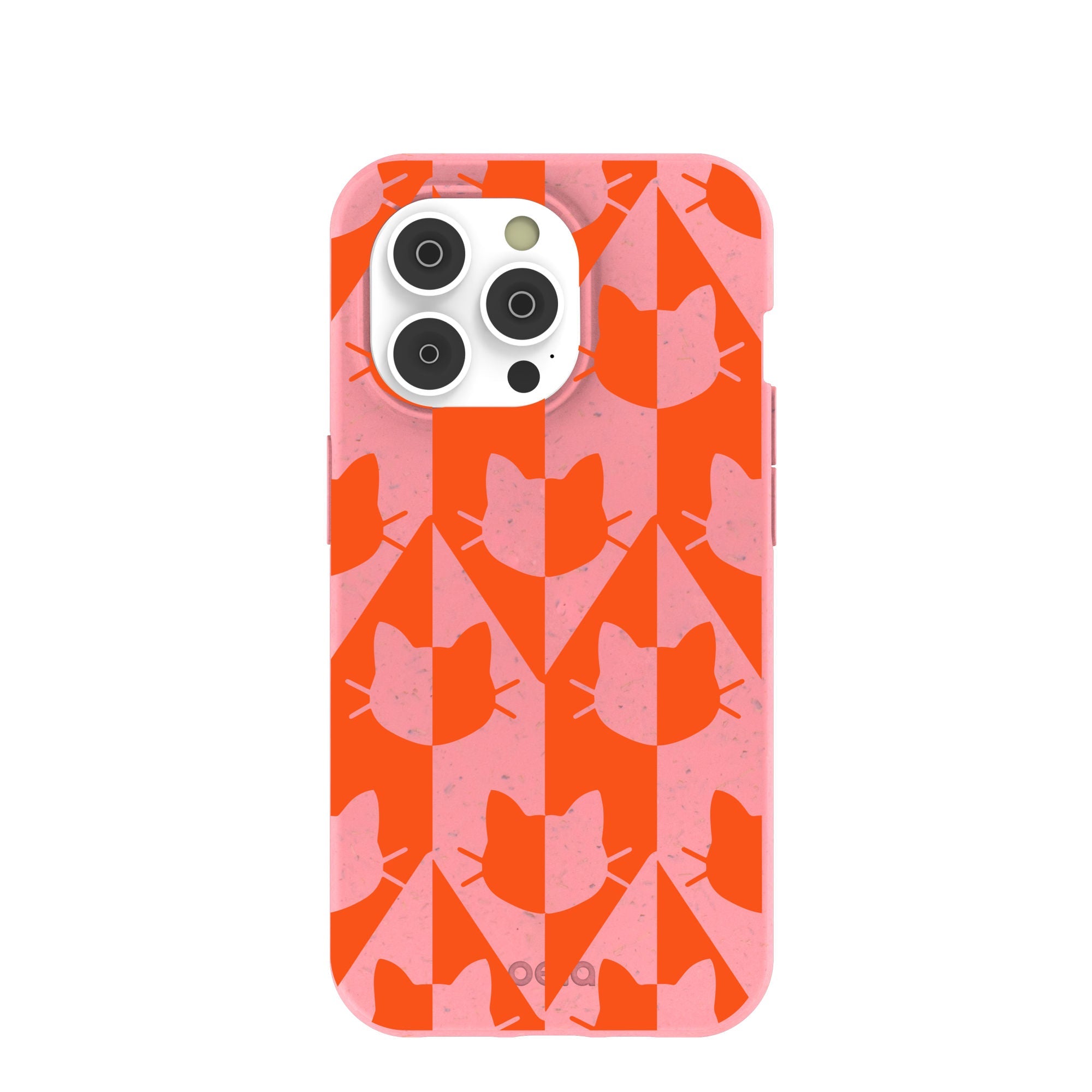 Bubblegum Pink Purr iPhone 14 Pro Case Refurbished - Pela Case refurbished available on Cerqular