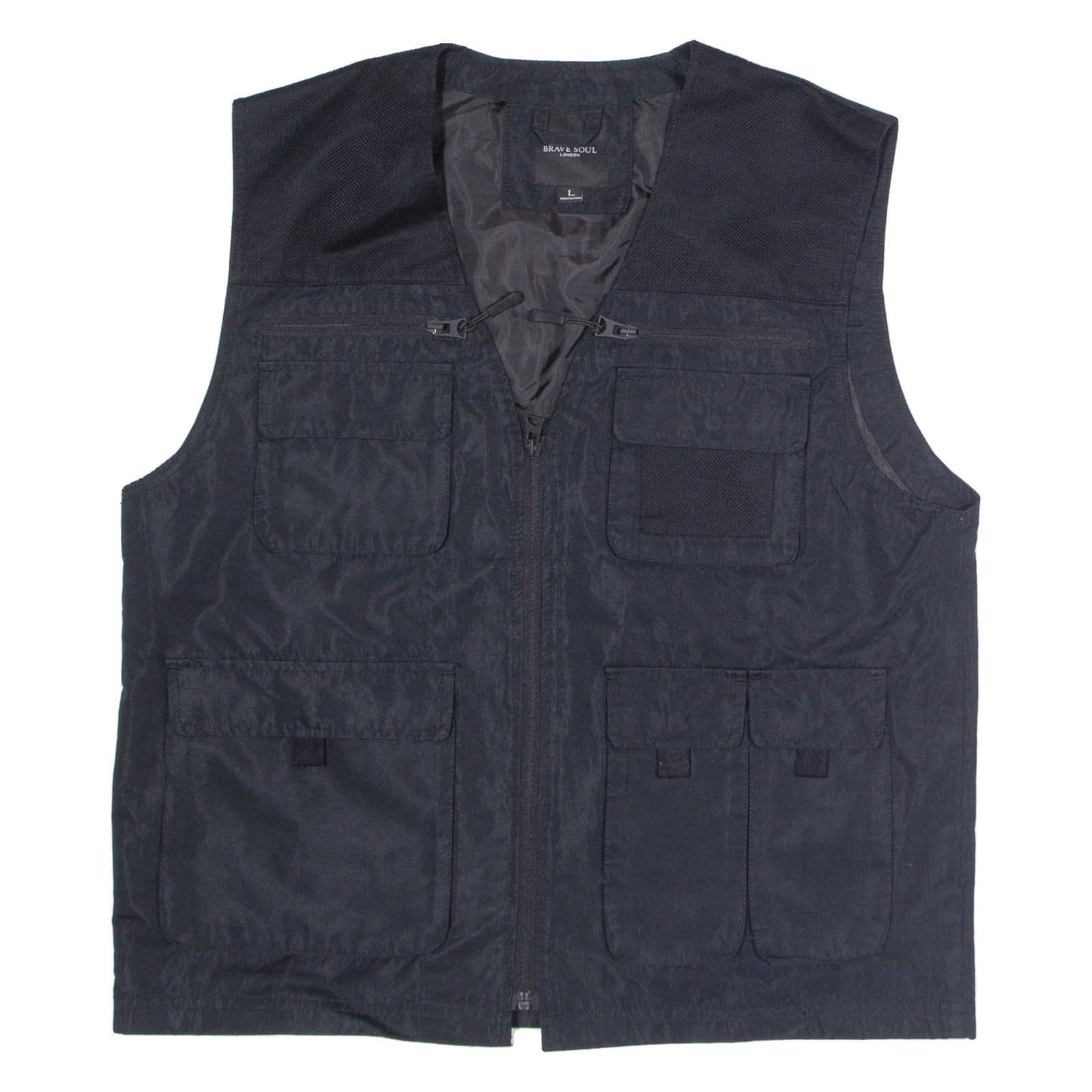 BRAVE SOUL Mens Workwear Gilet Black L Refurbished - N/A refurbished available on Cerqular