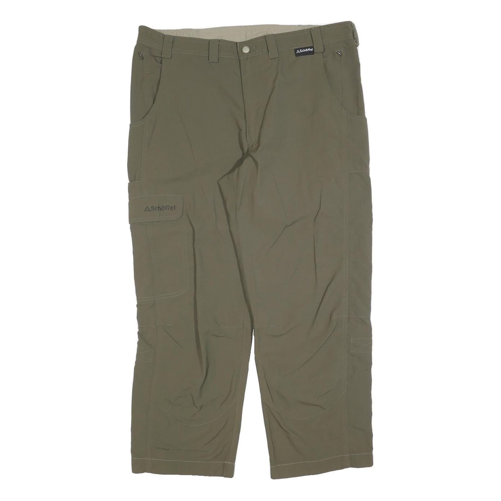 SCHOFFEL Mens Polyester Blend Green Regular Cargo Trousers W36 L27 Outdoor Zip Refurbished - N/A refurbished available on Cerqular