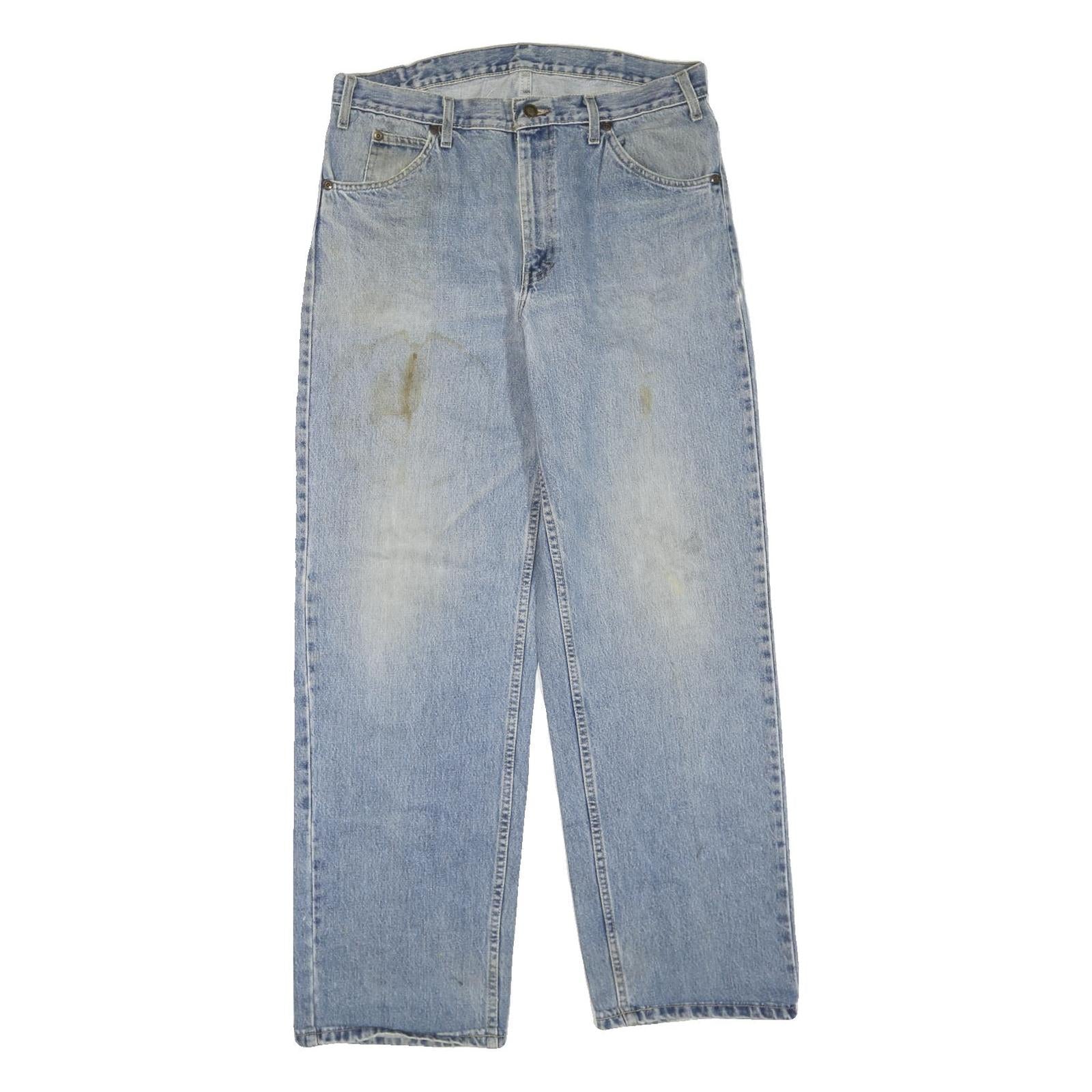 DICKIES Mens Jeans Blue Regular Straight Denim Medium W36 L32 Cotton Blend Zip Refurbished - N/A refurbished available on Cerqular