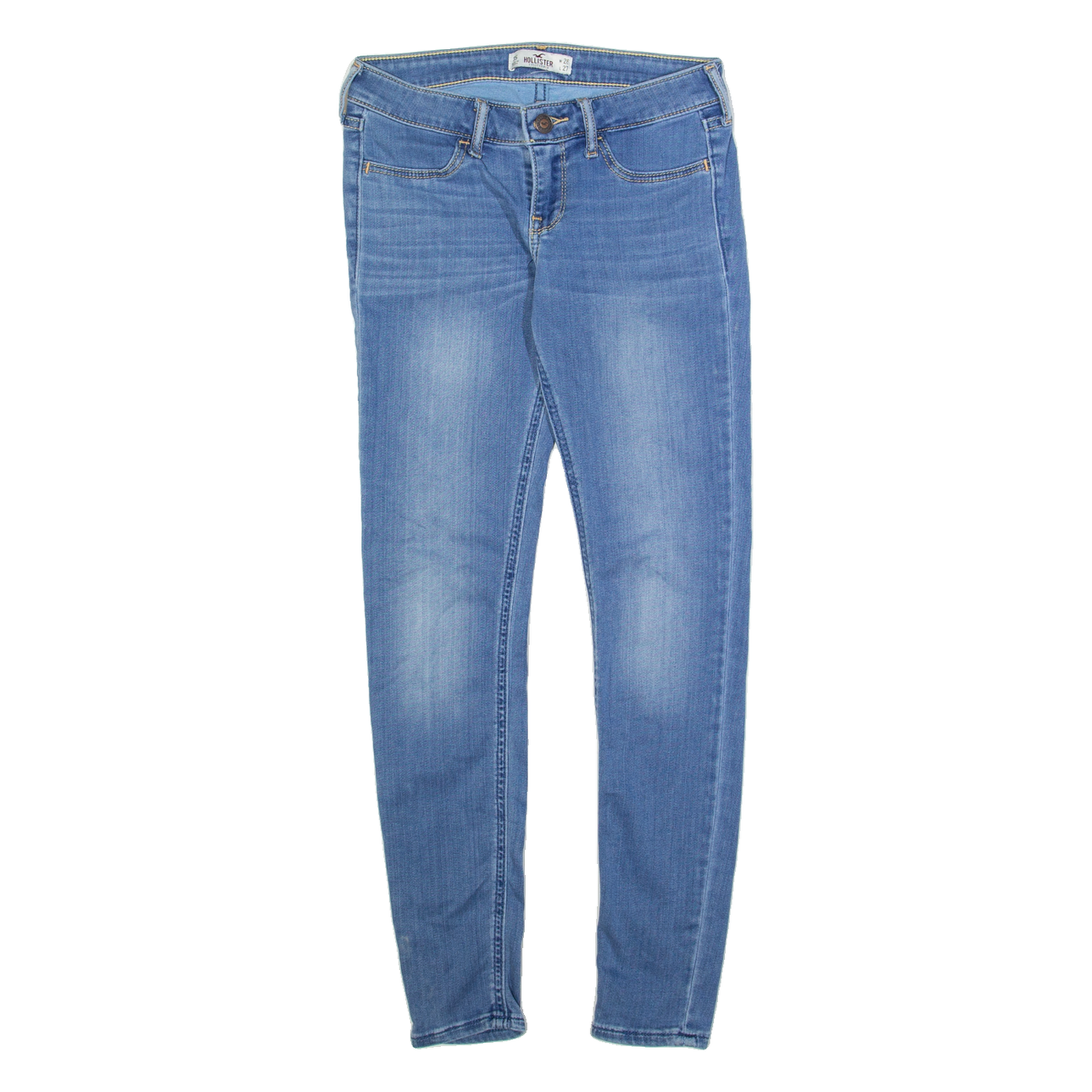 HOLLISTER Womens Jeans Blue Slim Tapered Stone Wash W26 L27 Refurbished - N/A refurbished available on Cerqular