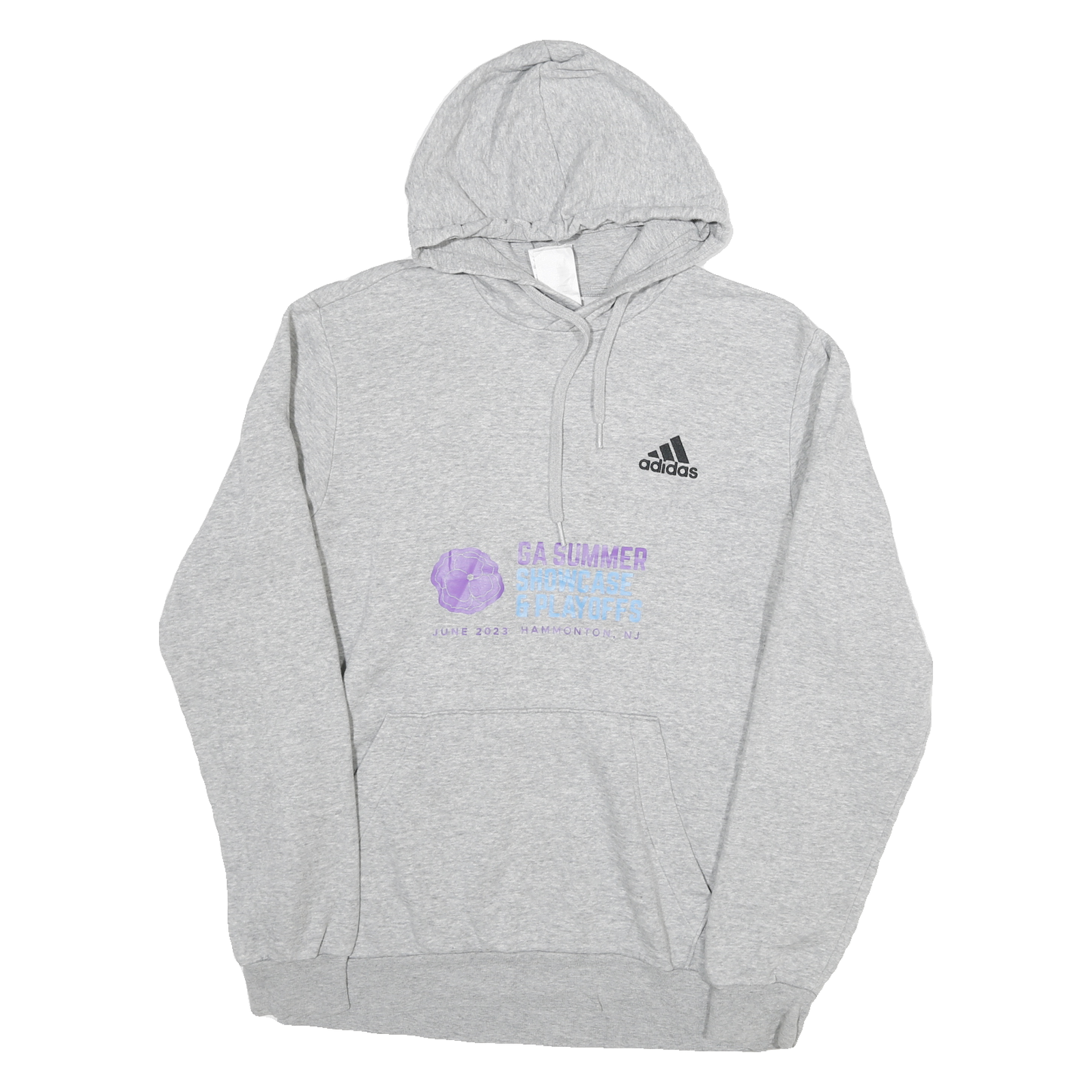 ADIDAS Mens Grey GA Summer Showcase Hoodie M Cotton Blend Casual Sportswear Refurbished - N/A refurbished available on Cerqular