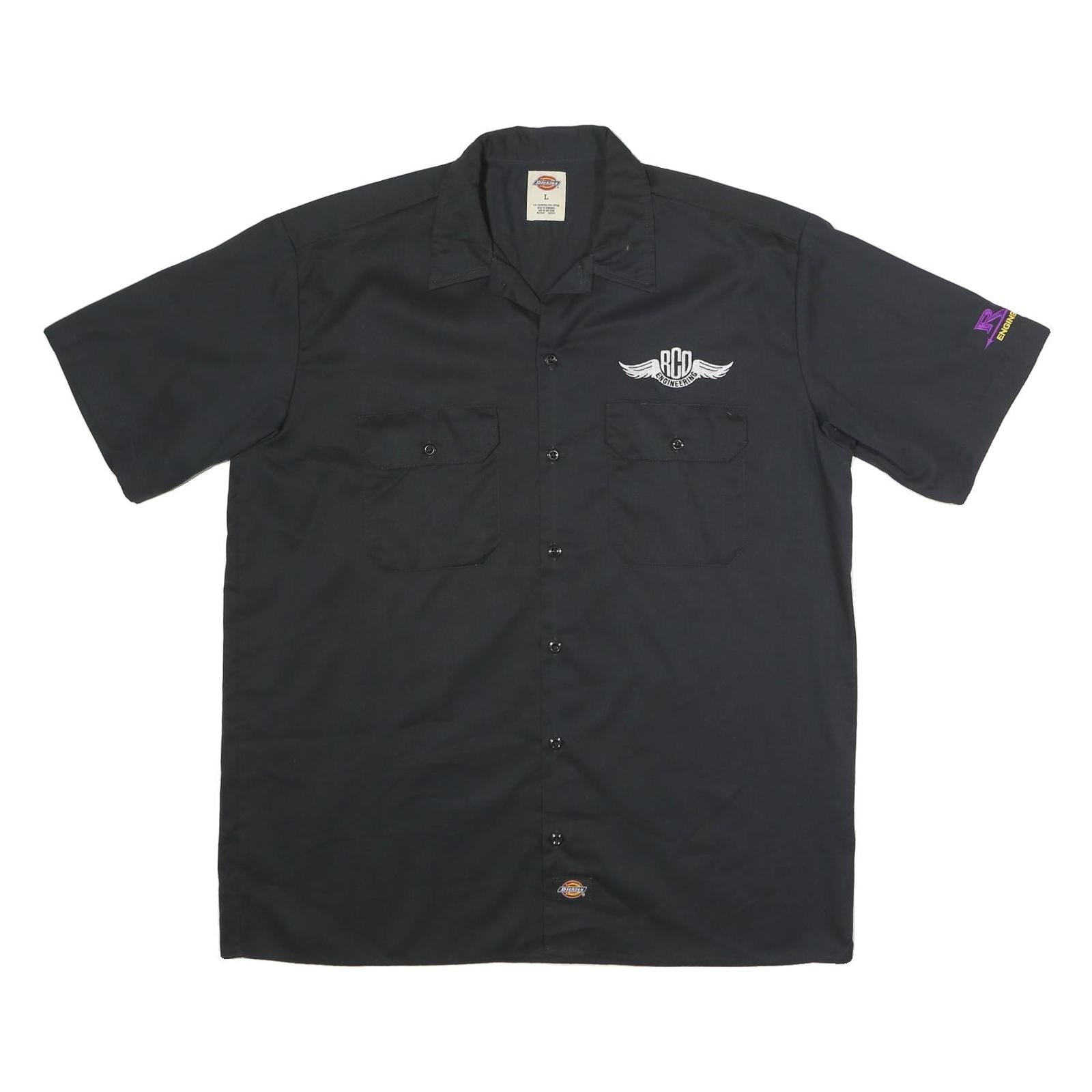 DICKIES Mens Black L Workwear Short Sleeve Shirt Cotton Polyester Blend Refurbished - N/A refurbished available on Cerqular