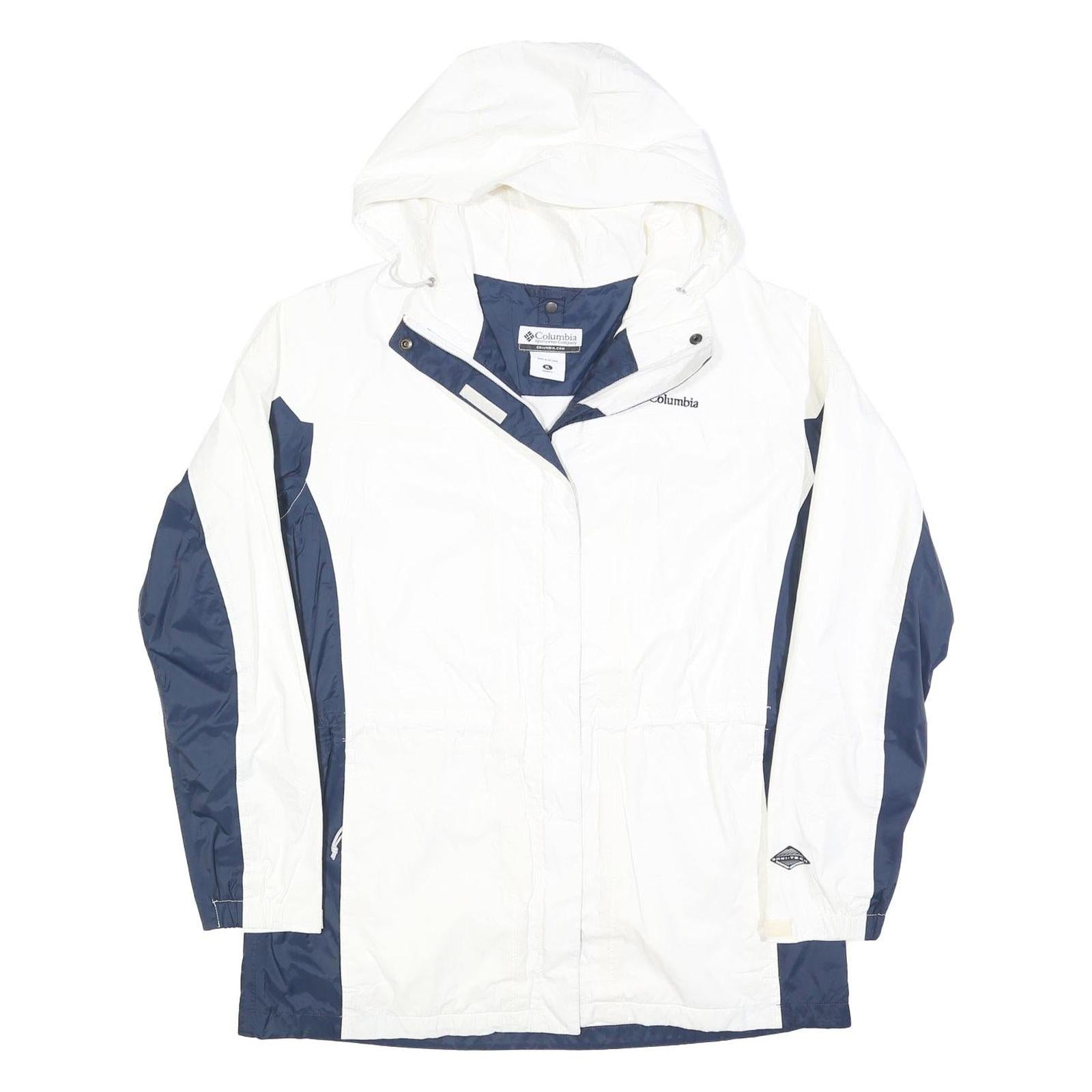Buy COLUMBIA Womens White & Blue Outdoor Jacket XL Polyester Blend Zip Hooded Plain Refurbished - $50.69 COLUMBIA Womens White & Blue Outdoor Jacket XL Polyester Blend Zip Hooded Plain Refurbished - N/A refurbished available on Cerqular