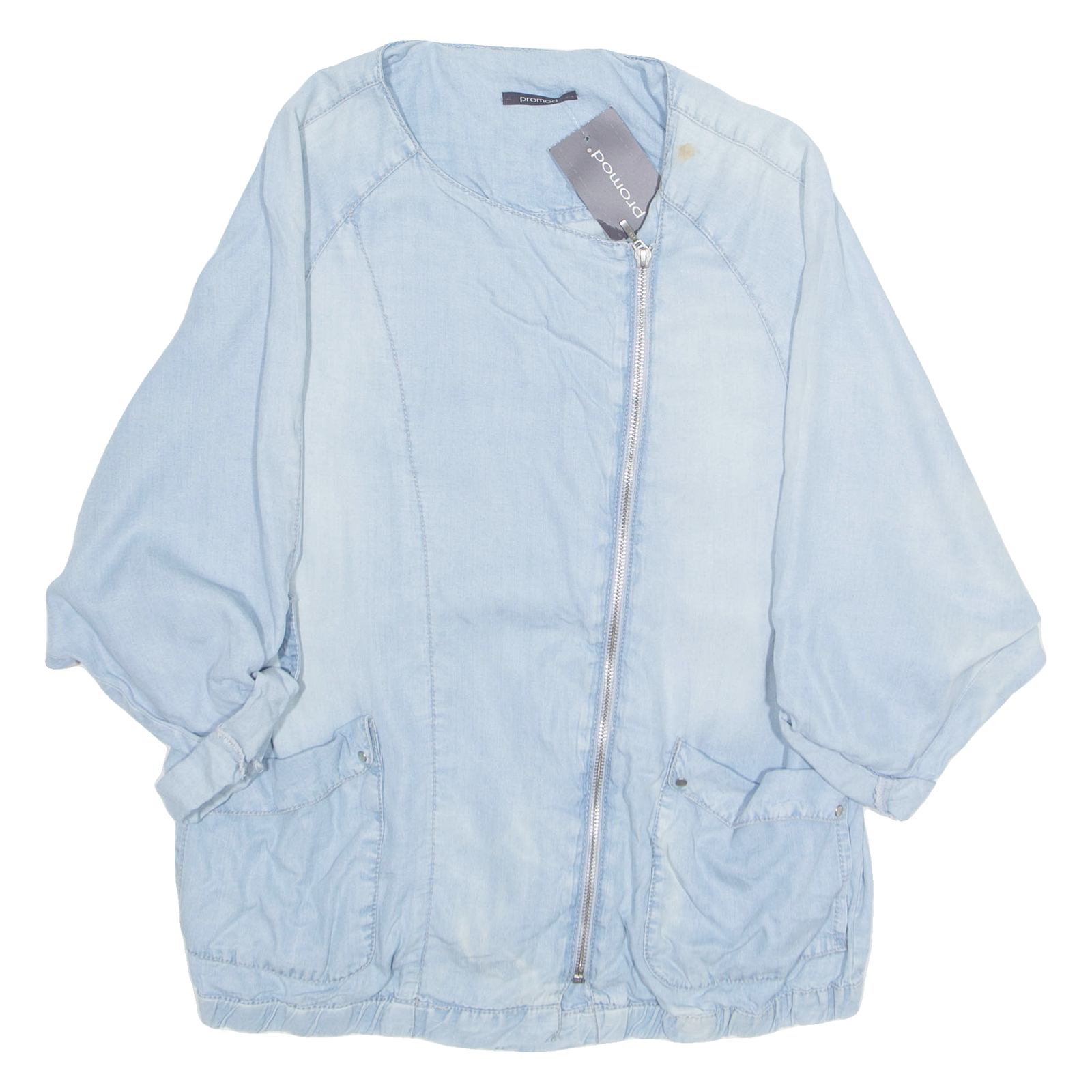 PROMOD Womens Blouse Blue 3/4 Sleeve L Refurbished - N/A refurbished available on Cerqular