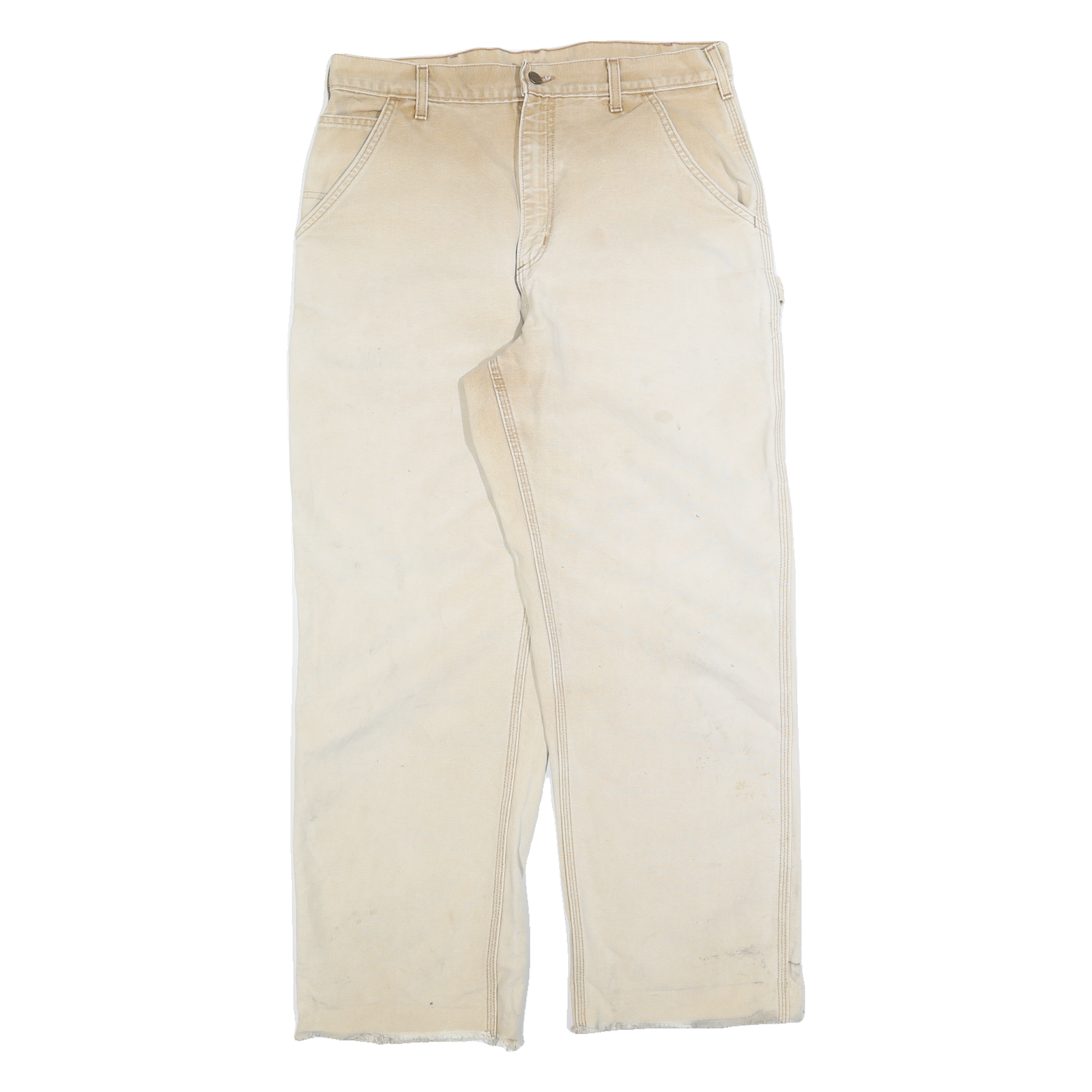 DICKIES Mens Regular Beige Cotton Blend Regular Leg Trousers W34 L30 Workwear Refurbished - N/A refurbished available on Cerqular