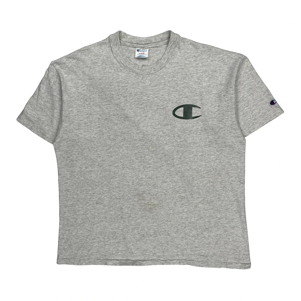 There Are Many Contenders But Only One Champion Single Stitch T-Shirt - XL Grey Cotton Refurbished - Thrifted (note: this is a term often used to describe second- refurbished available on Cerqular