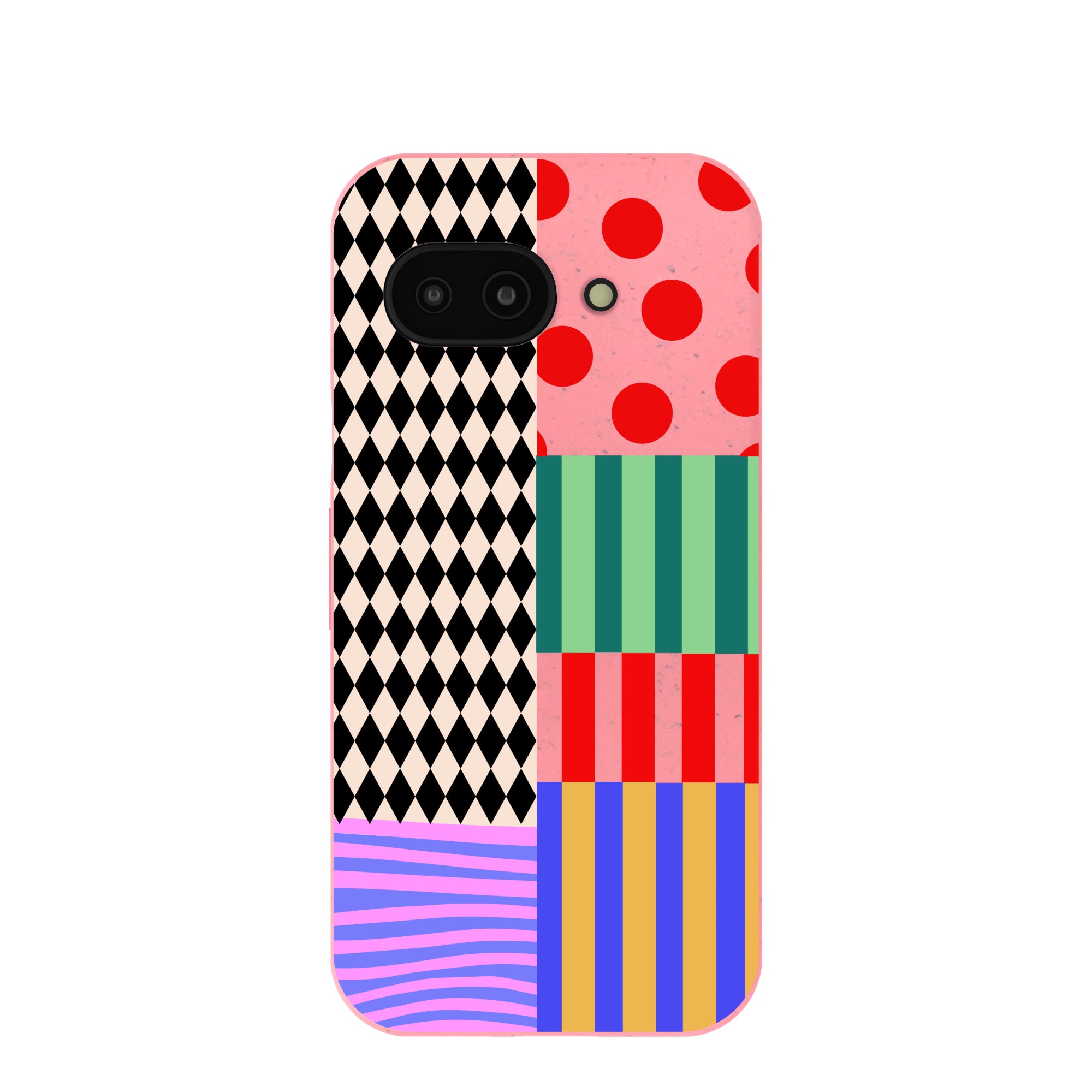 Buy Bubblegum Pink Juggling Colors Google Pixel 9a Case Refurbished - $65.00 Bubblegum Pink Juggling Colors Google Pixel 9a Case Refurbished - Pela Case refurbished available on Cerqular