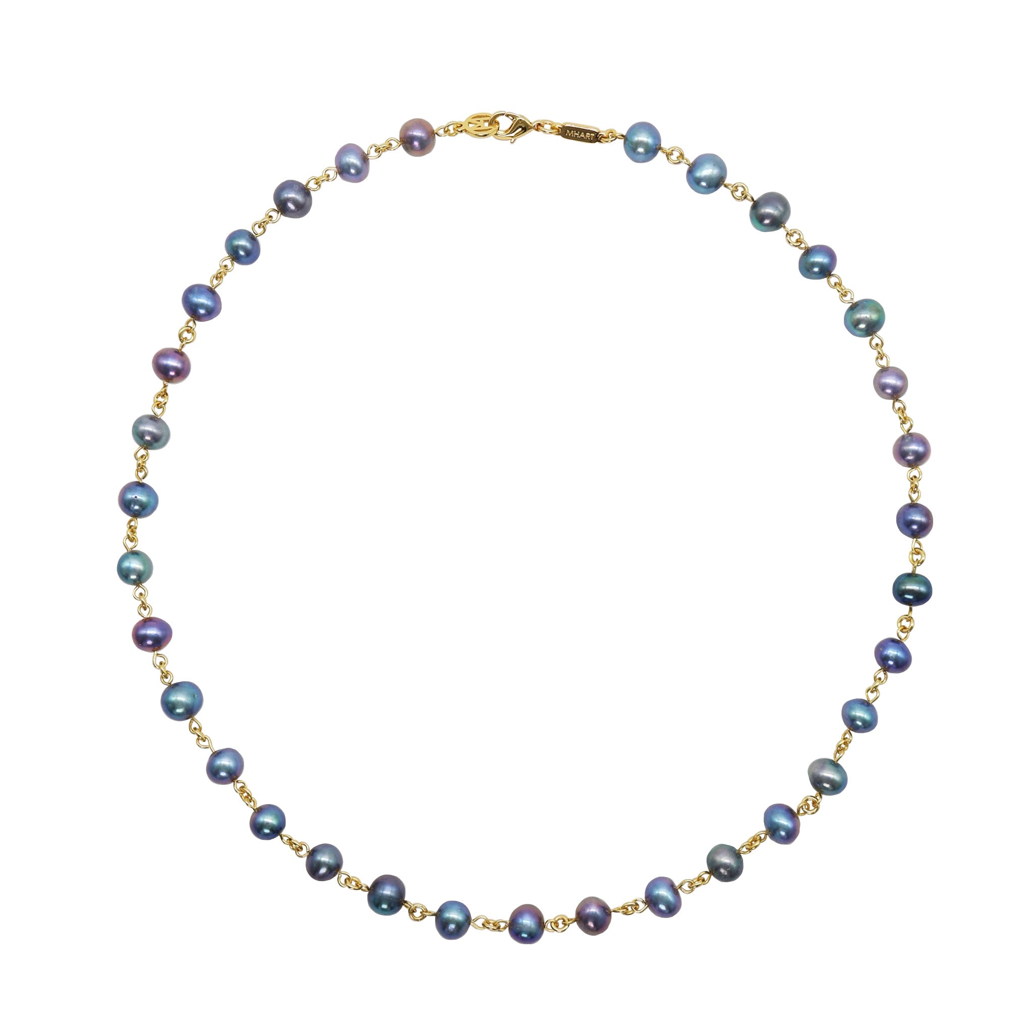 Buy 14k Gold Linked Black Pearl Necklace Refurbished - $150.00 14k Gold Linked Black Pearl Necklace Refurbished - N/A (Note: There is no well-known brand with this name refurbished available on Cerqular