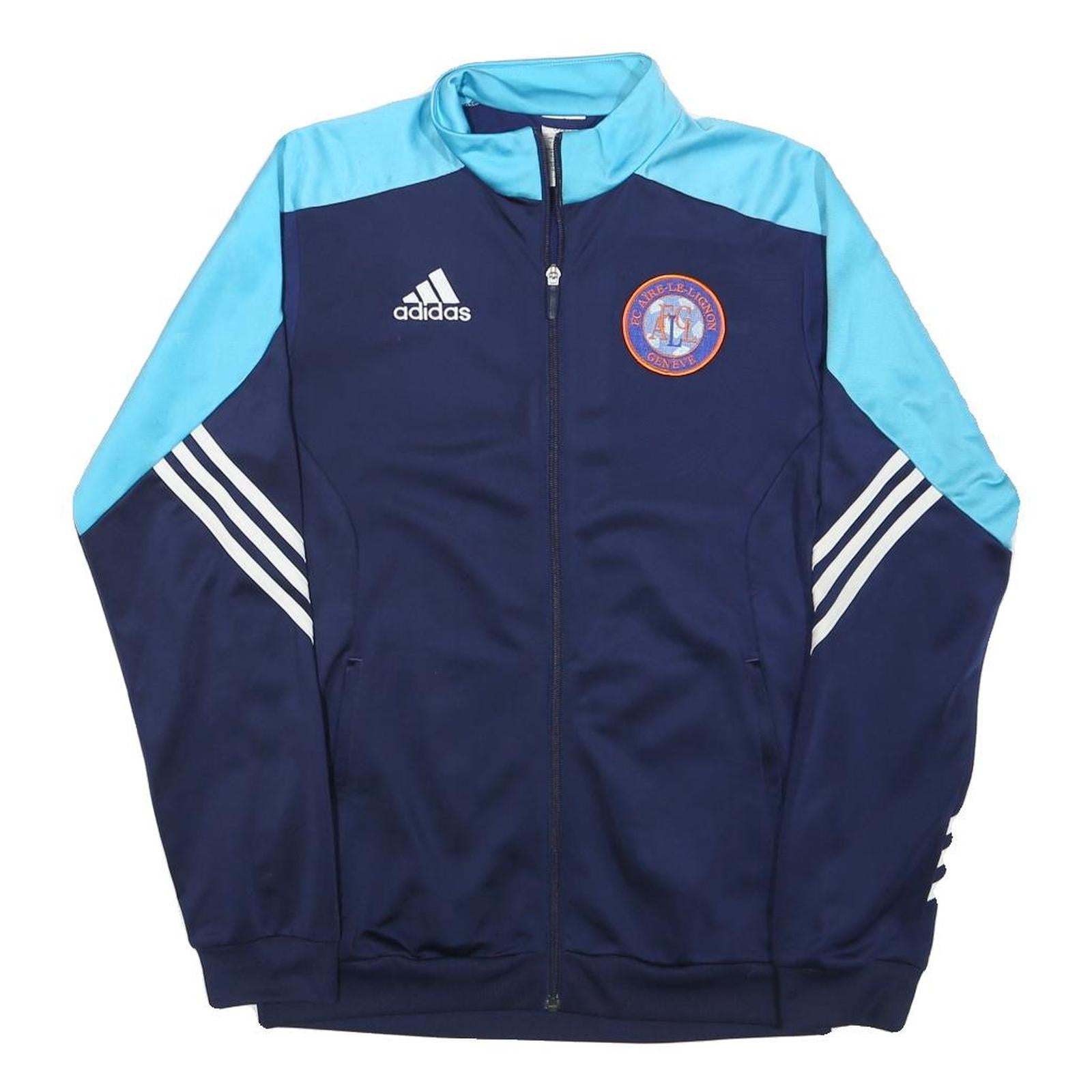 ADIDAS Mens Blue & Light Blue FC Aire-Le-Lignon Geneva Jacket S Polyester Blend Refurbished - N/A refurbished available on Cerqular