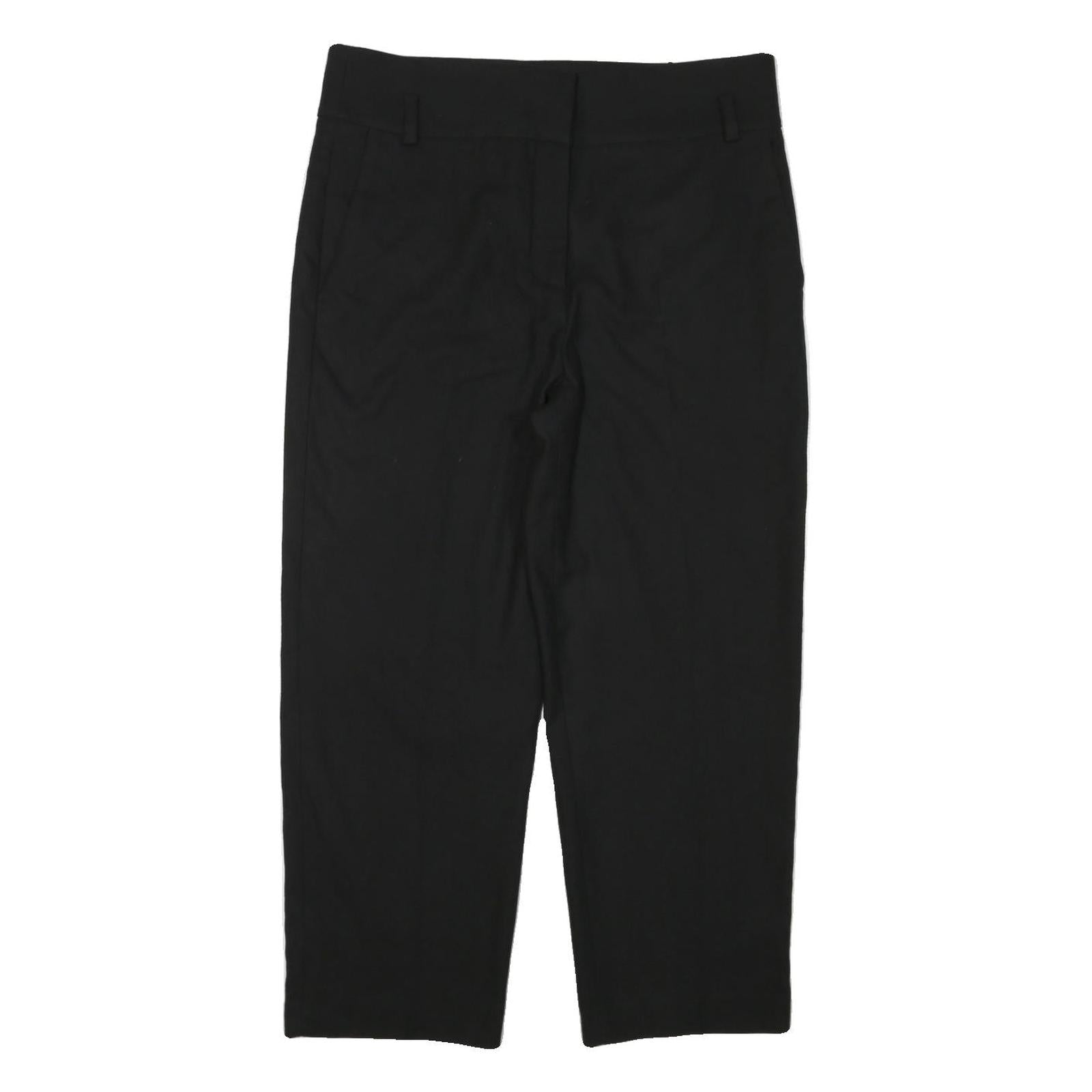 MASSIMO DUTTI Womens Viscose Blend Black Relaxed Straight Trousers W36 L26 Refurbished - N/A refurbished available on Cerqular