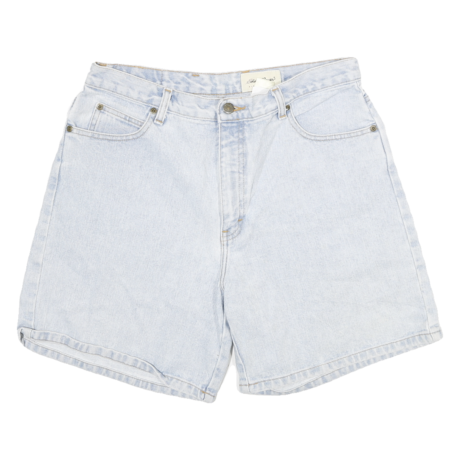 EDDIE BAUER Womens Light Blue Denim Casual Shorts XL W32 Cotton Blend Classic Refurbished - N/A refurbished available on Cerqular