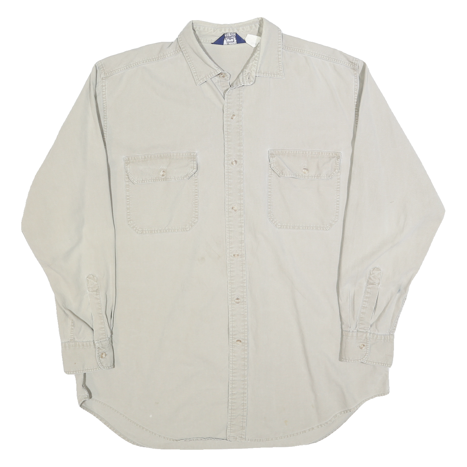WOOLRICH Mens Beige Cotton Blend Casual Shirt XL Button Pocket Detail Refurbished - N/A refurbished available on Cerqular