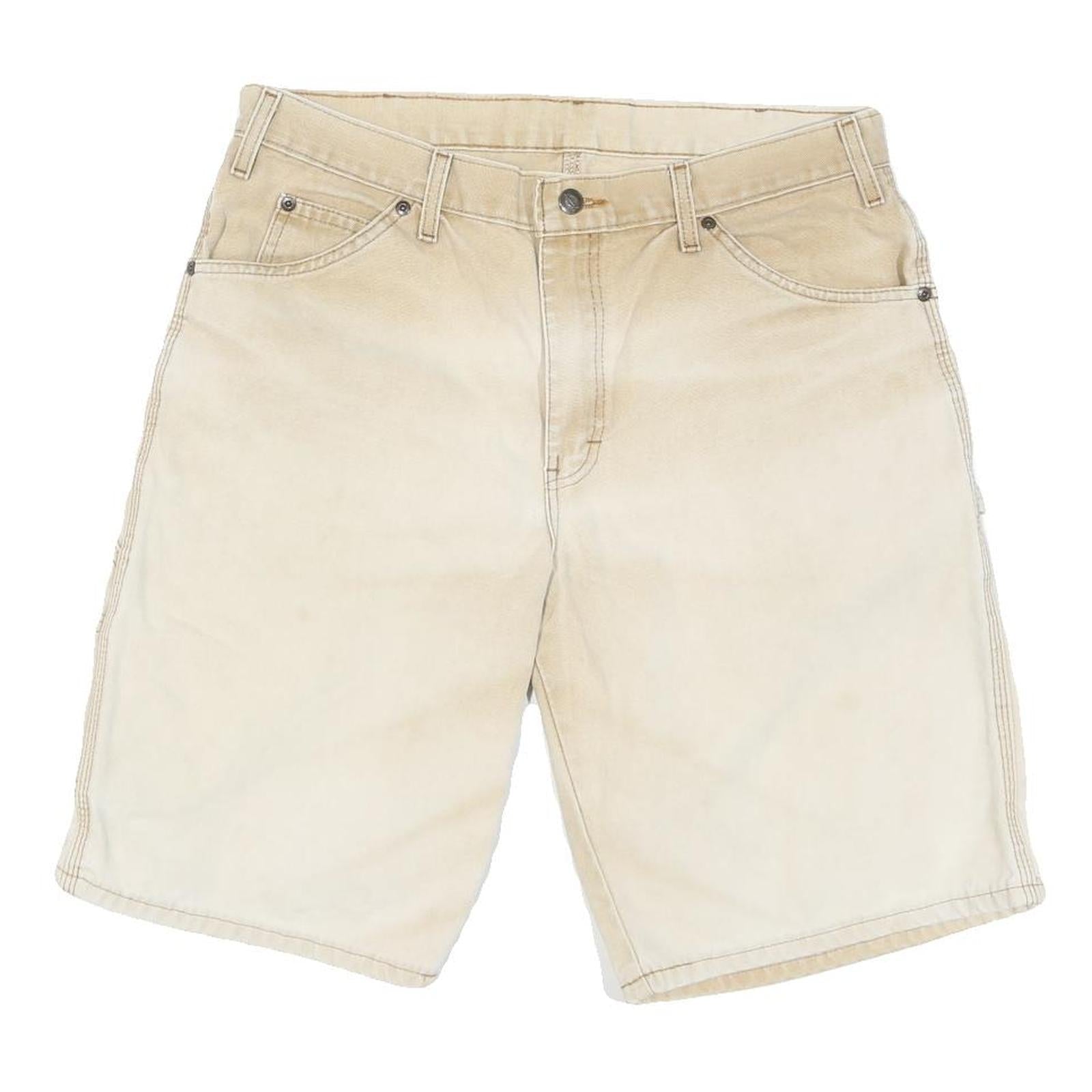 DICKIES Mens Shorts Beige Casual Cotton Blend L W34 Workwear Utility Refurbished - N/A refurbished available on Cerqular