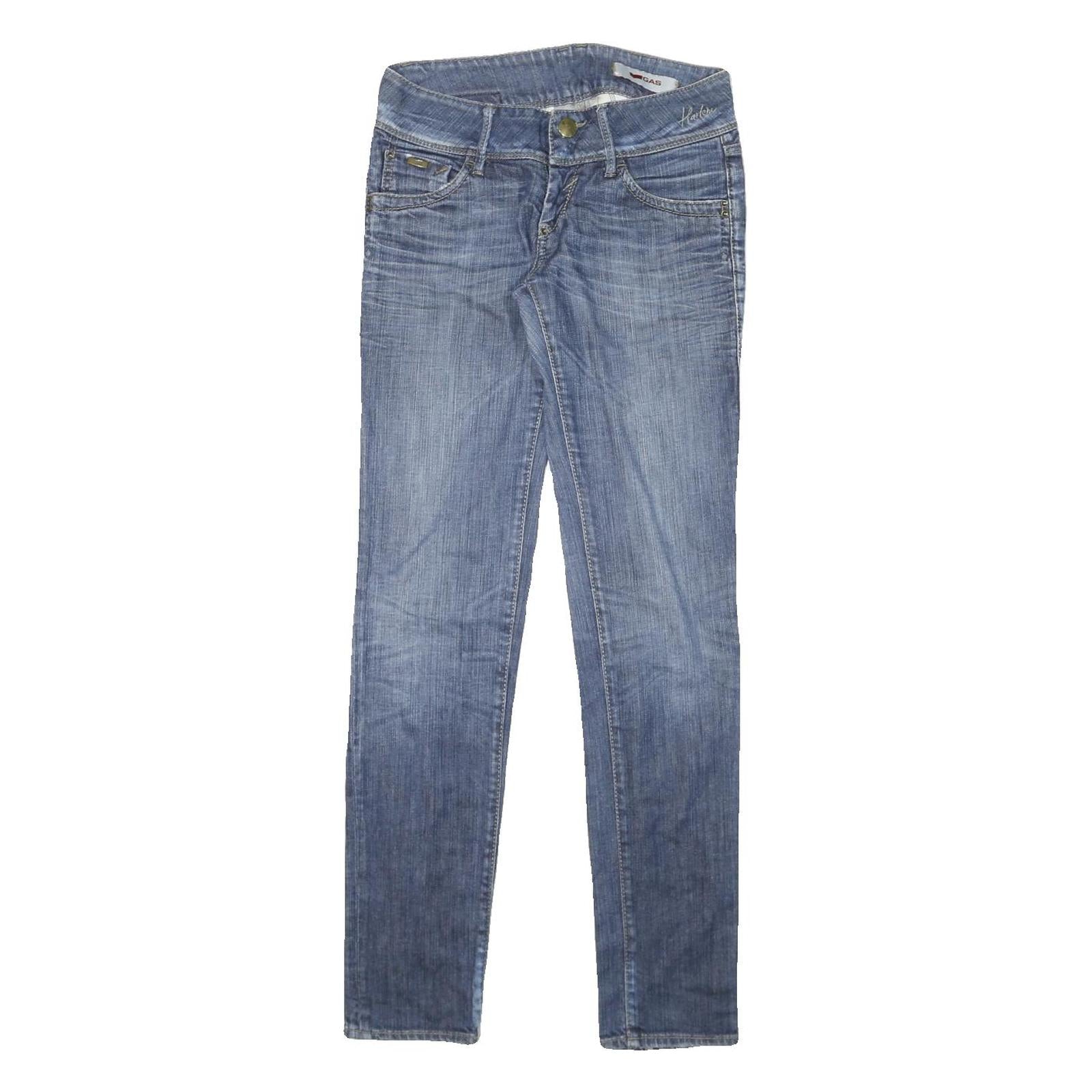 GAS Womens Slim Blue Denim Slim Jeans W28 L31 Casual Zip Cotton Blend Refurbished - N/A refurbished available on Cerqular