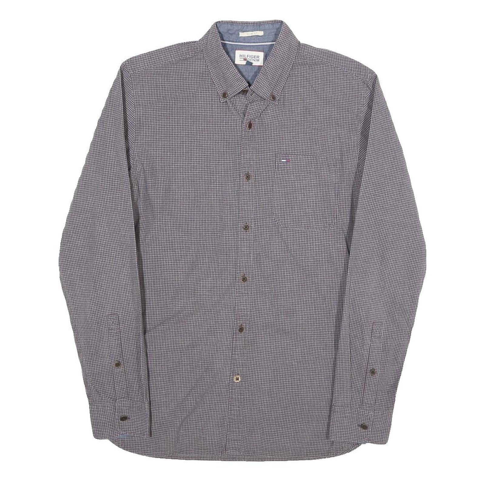 Buy TOMMY HILFIGER Mens Grey Check Shirt S Hilfiger Denim Button Down Collar Refurbished - $35.09 TOMMY HILFIGER Mens Grey Check Shirt S Hilfiger Denim Button Down Collar Refurbished - N/A refurbished available on Cerqular