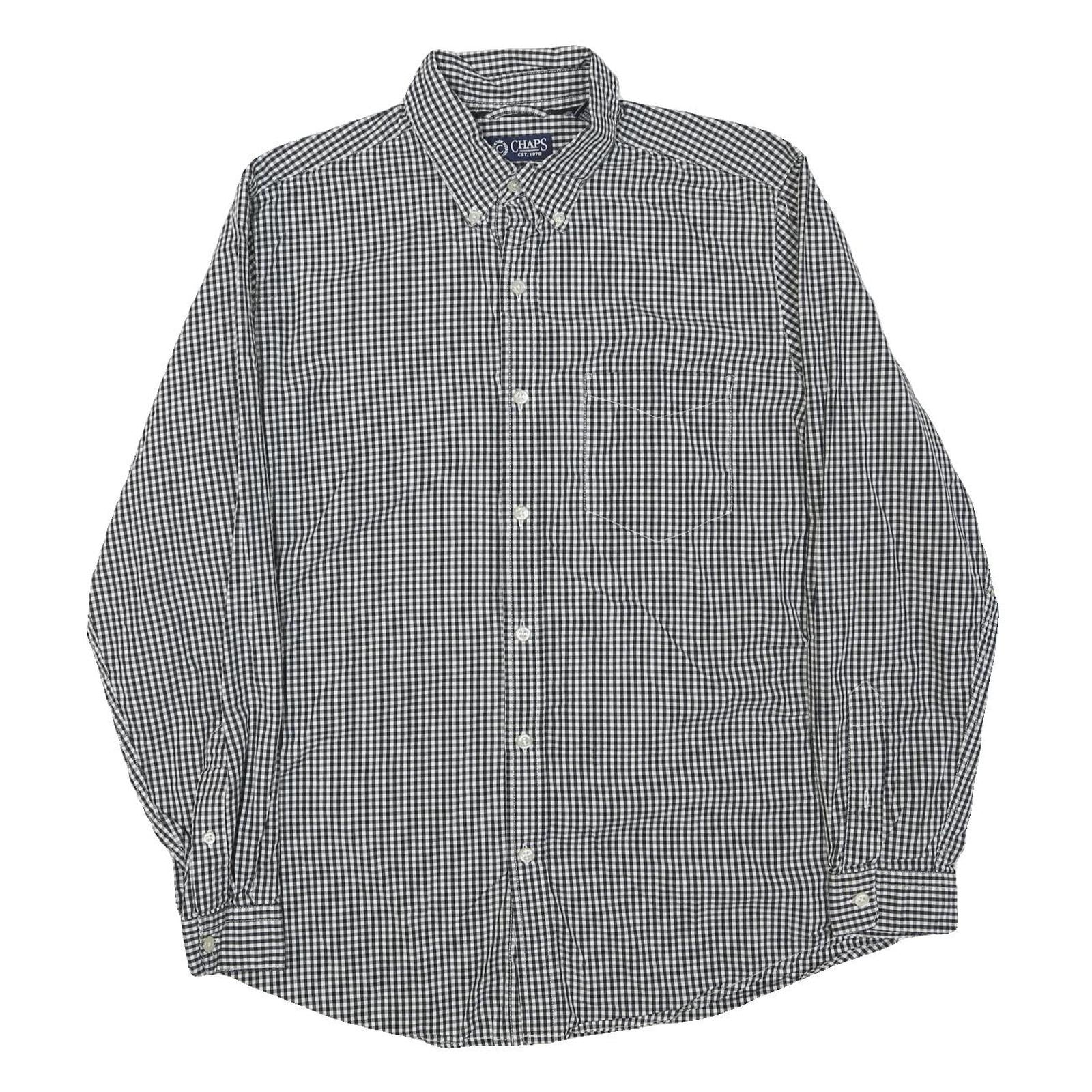 Buy CHAPS Mens Black & White Check Shirt M Button-Down Collar Long Sleeve Casual Refurbished - $31.19 CHAPS Mens Black & White Check Shirt M Button-Down Collar Long Sleeve Casual Refurbished - N/A refurbished available on Cerqular