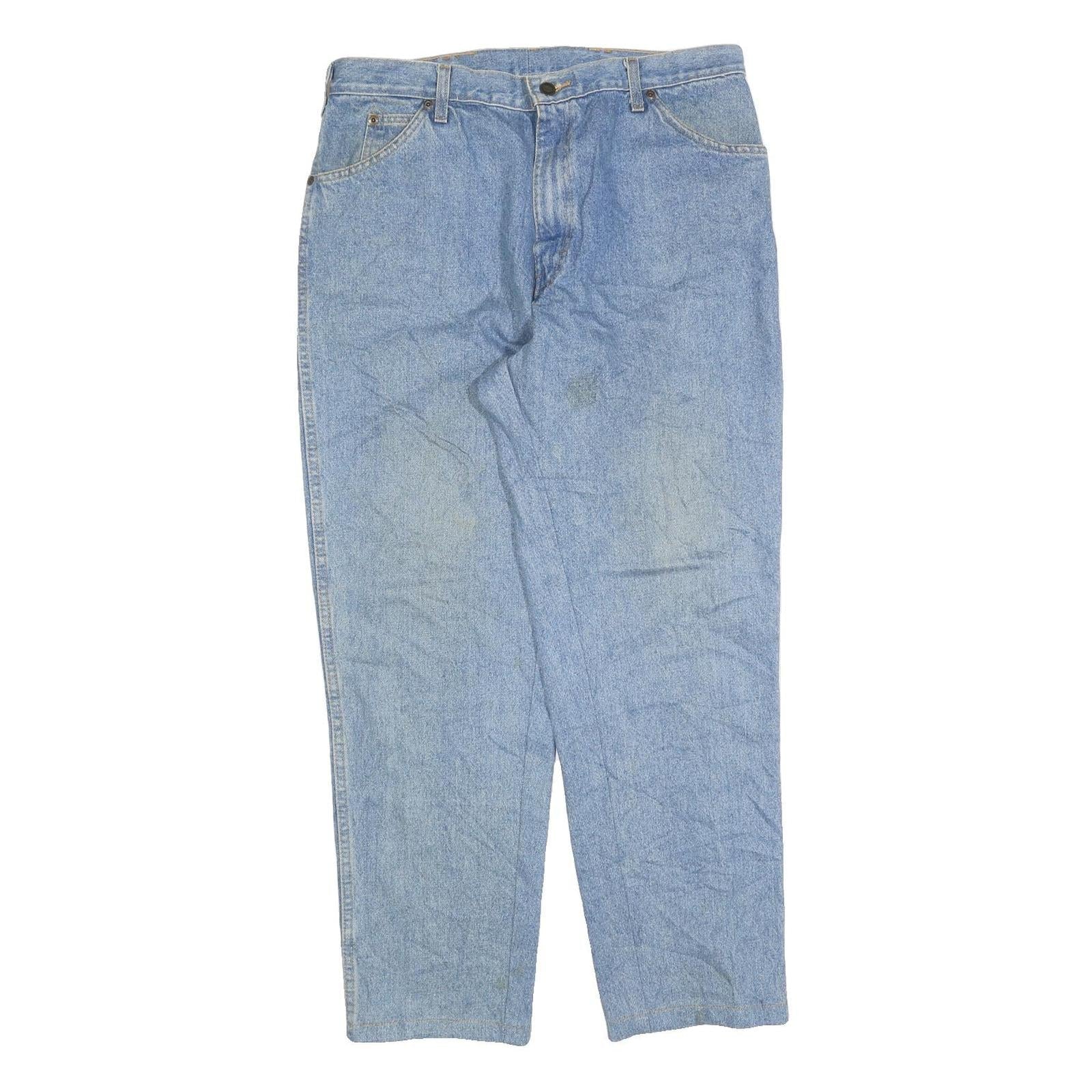 DICKIES Mens Regular Fit Straight Leg Denim Light Wash Jeans W34 L30 Workwear Refurbished - N/A refurbished available on Cerqular
