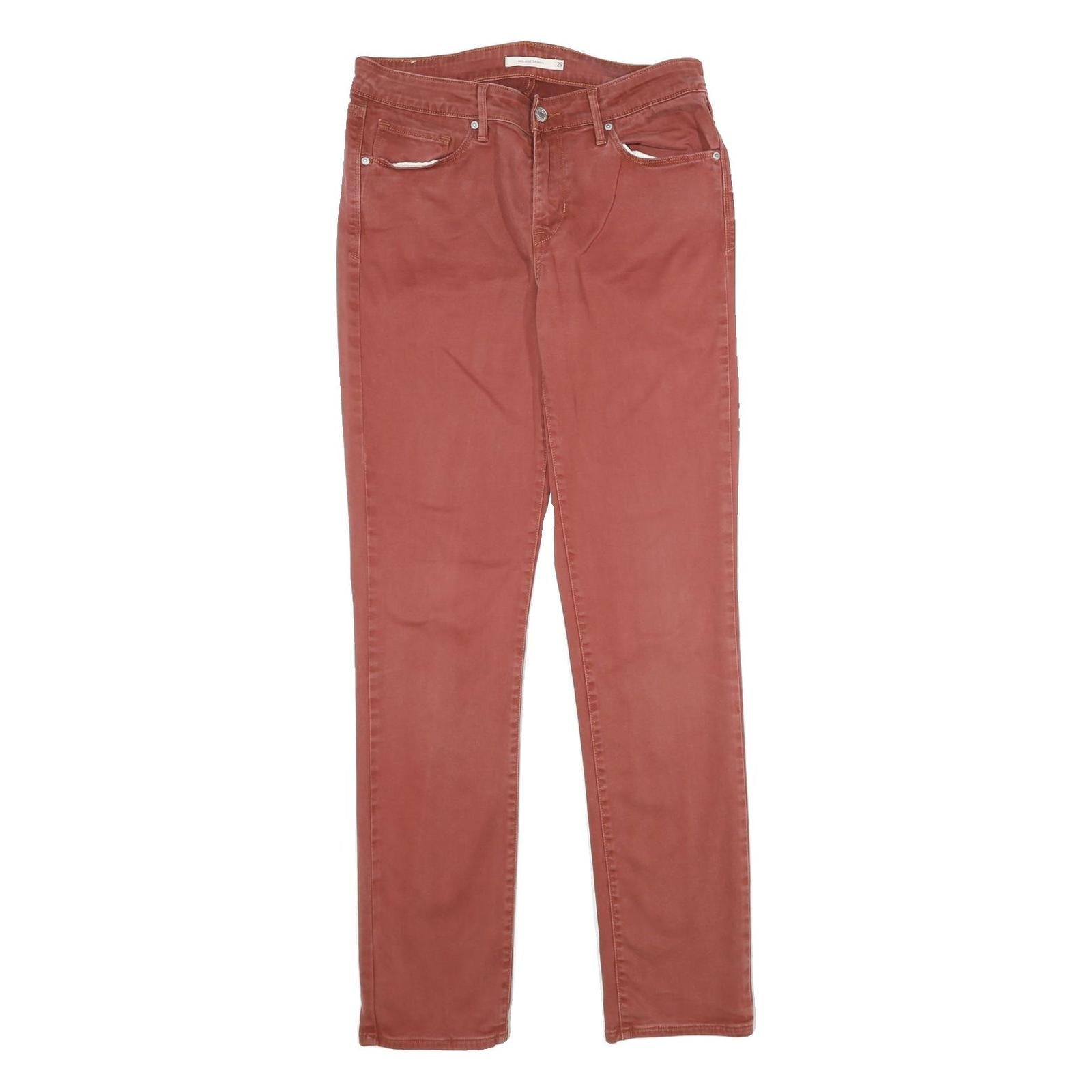 LEVI'S Womens Cotton Blend Rust Regular Straight Trousers W29 L32 Casual Smart Refurbished - N/A refurbished available on Cerqular