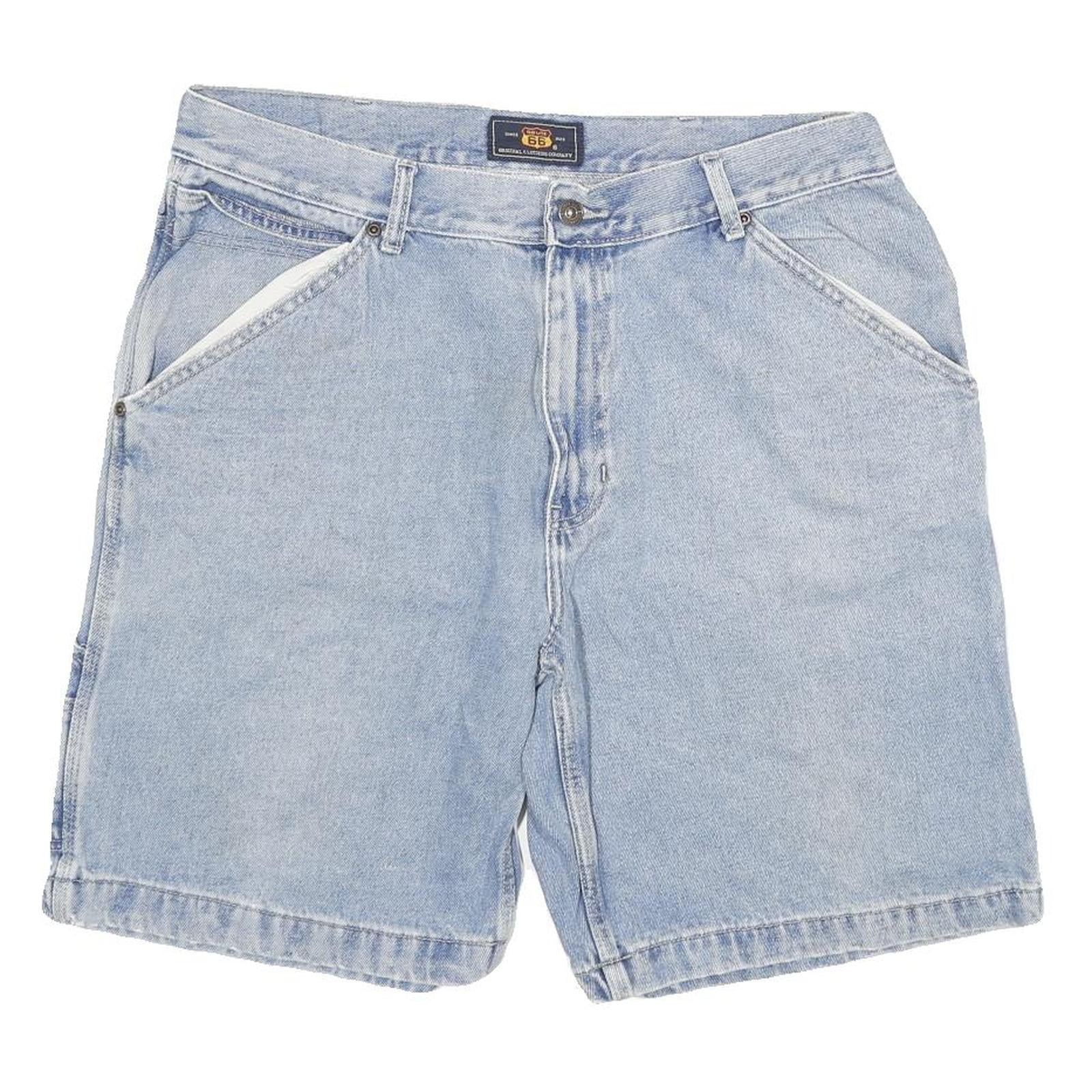ROUTE 66 Mens Cotton Blend Blue Casual Cargo Shorts XL W34 Relaxed Fit Workwear Refurbished - N/A refurbished available on Cerqular
