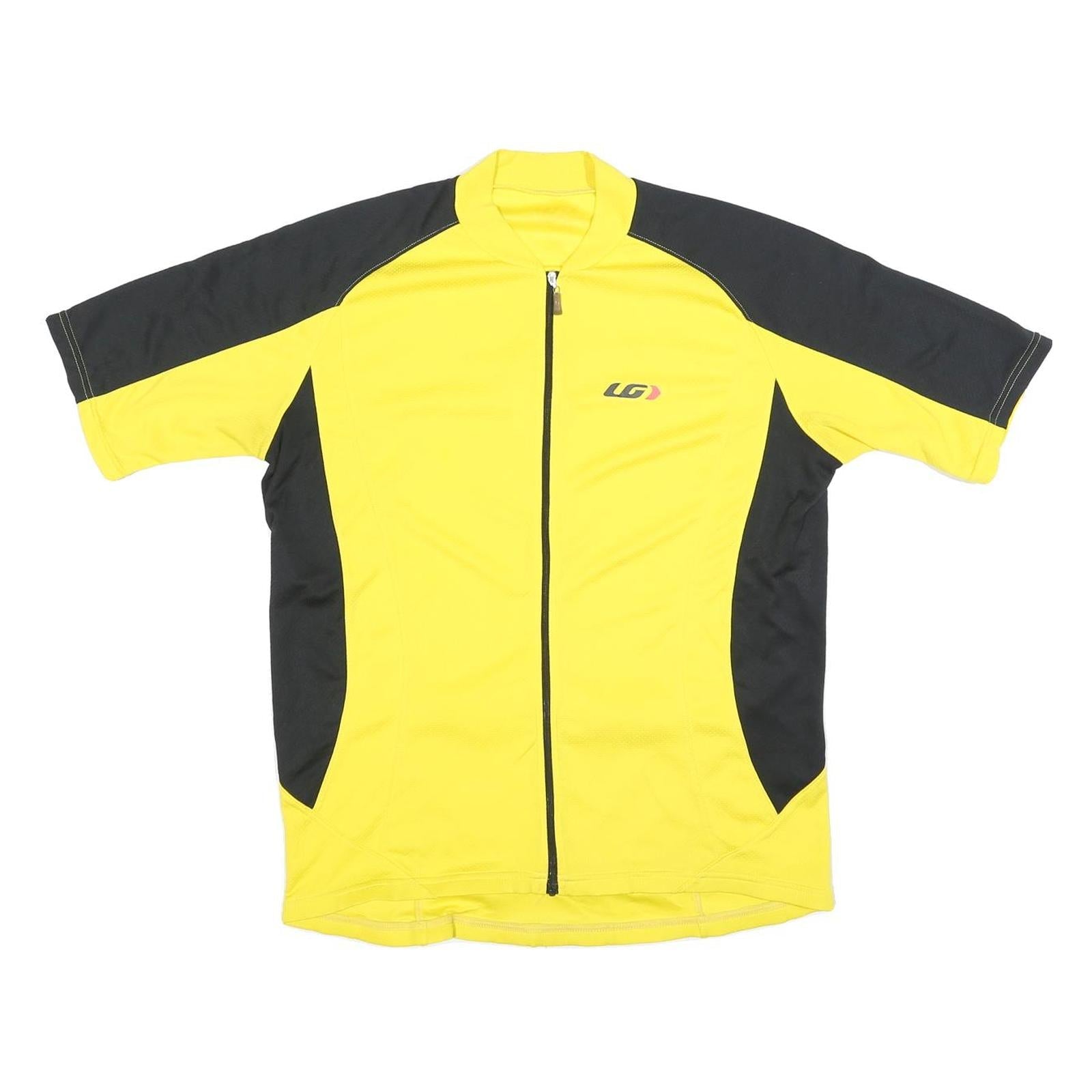 LG Mens Yellow & Black Zip Front Cycling T-Shirt L Short Sleeve Crew Neck Refurbished - N/A refurbished available on Cerqular