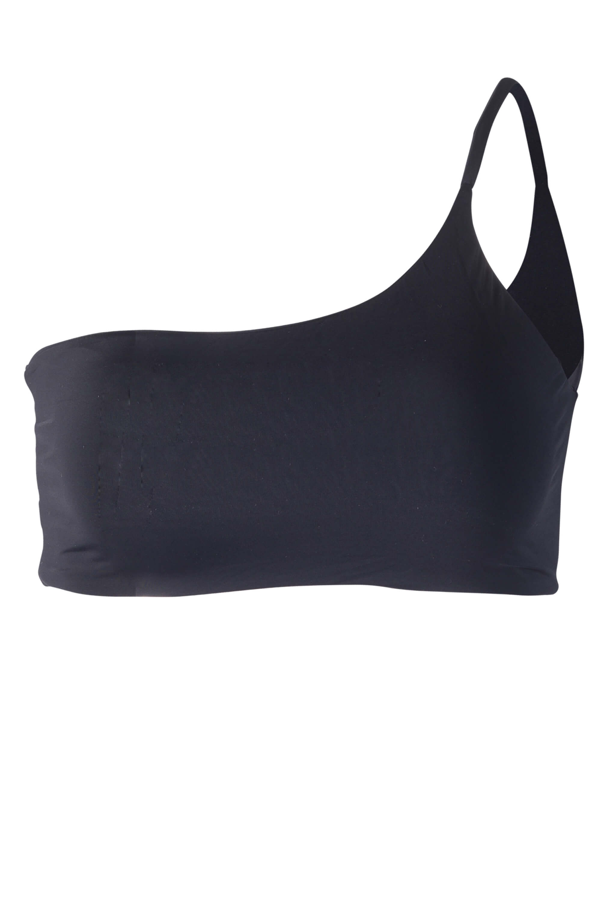 Serena One Shoulder Bikini Top Black | Size: Large Refurbished - Sauipe Swim refurbished available on Cerqular