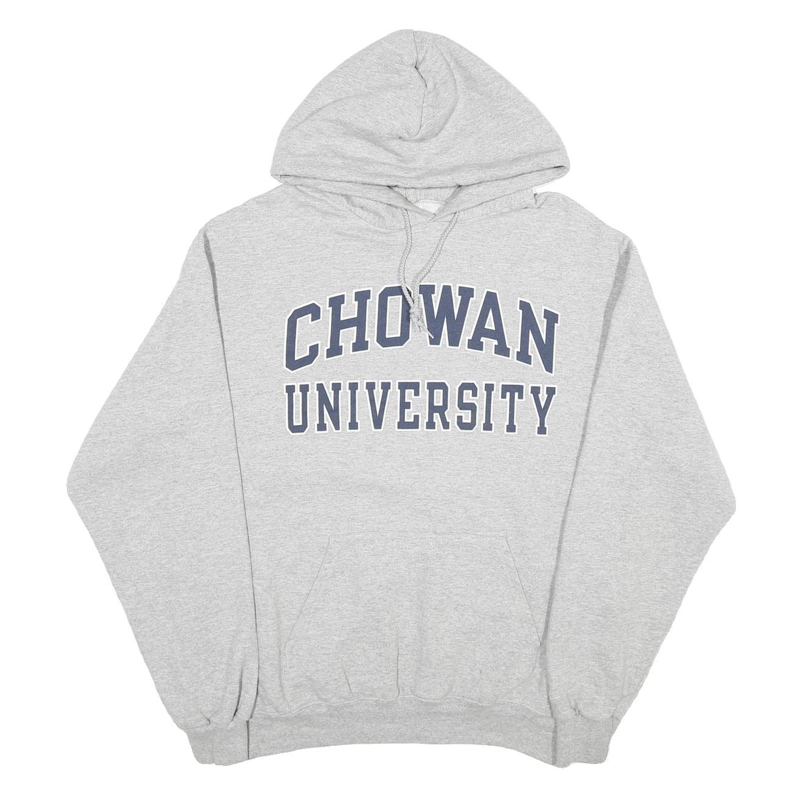 CHAMPION Mens Grey Hoodie L Chowan University Graphic Cotton Blend Pullover Refurbished - N/A refurbished available on Cerqular