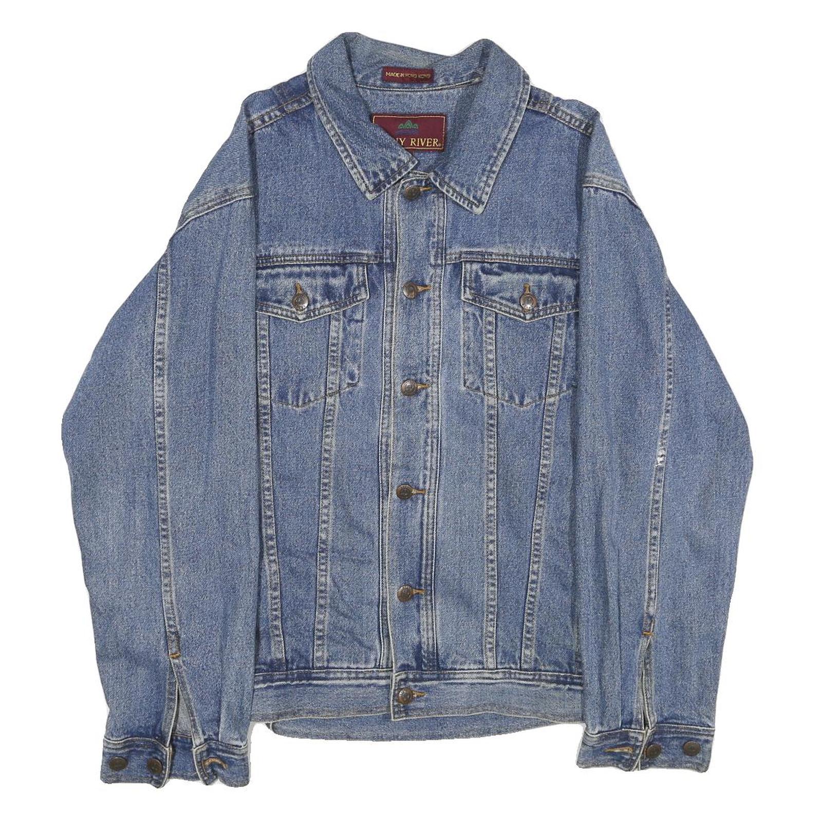 Buy STONY RIVER Mens Blue Denim Cotton Button Jacket M Classic Casual Refurbished - $45.49 STONY RIVER Mens Blue Denim Cotton Button Jacket M Classic Casual Refurbished - N/A refurbished available on Cerqular