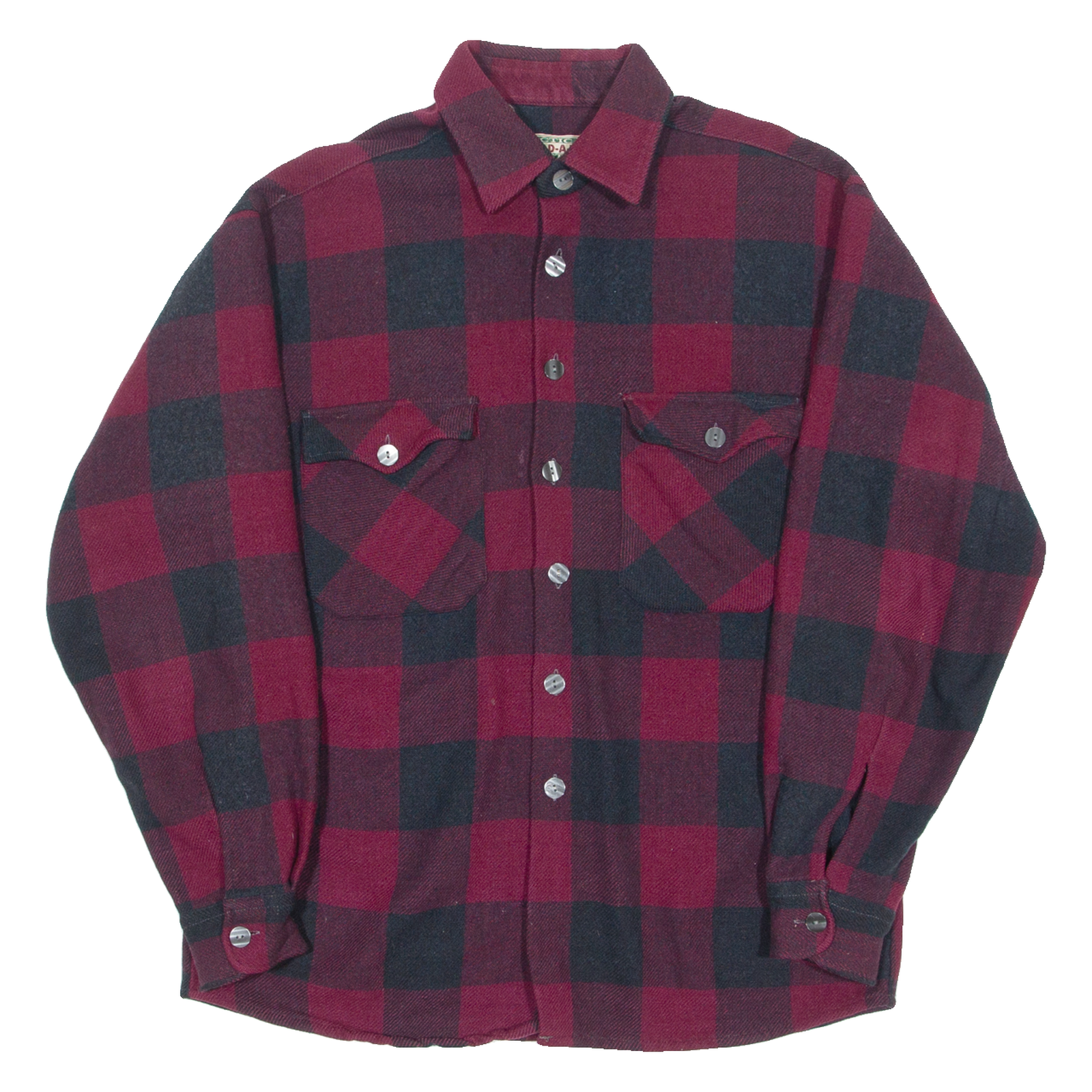 ARCTIC SOCIETY Mens Flannel Shirt Maroon Check Long Sleeve S Refurbished - N/A refurbished available on Cerqular