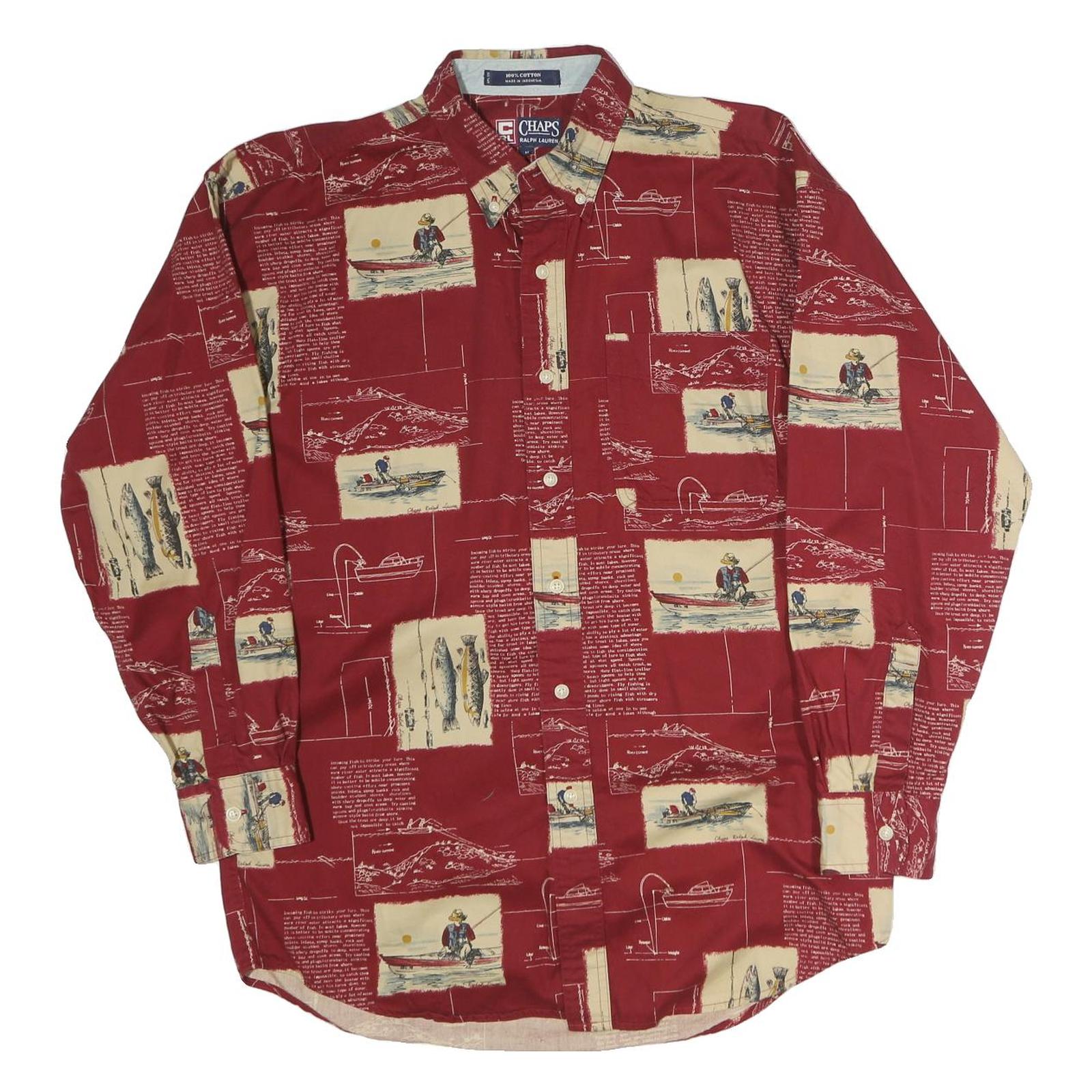 Buy CHAPS Mens Red & Beige Pattern Cotton Shirt M Button-Down Casual Long Sleeve Refurbished - $51.99 CHAPS Mens Red & Beige Pattern Cotton Shirt M Button-Down Casual Long Sleeve Refurbished - N/A refurbished available on Cerqular