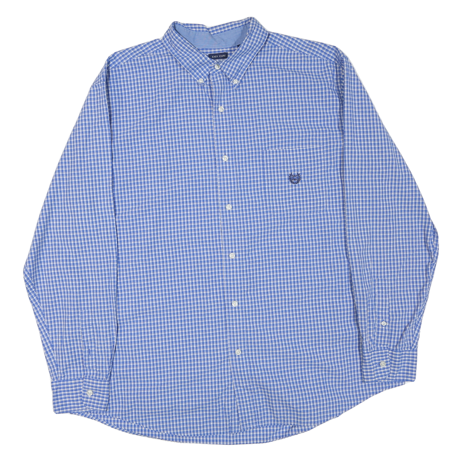 CHAPS Mens Blue Check Shirt 2XL Cotton Blend Button-Down Collar Casual Wear Refurbished - N/A refurbished available on Cerqular