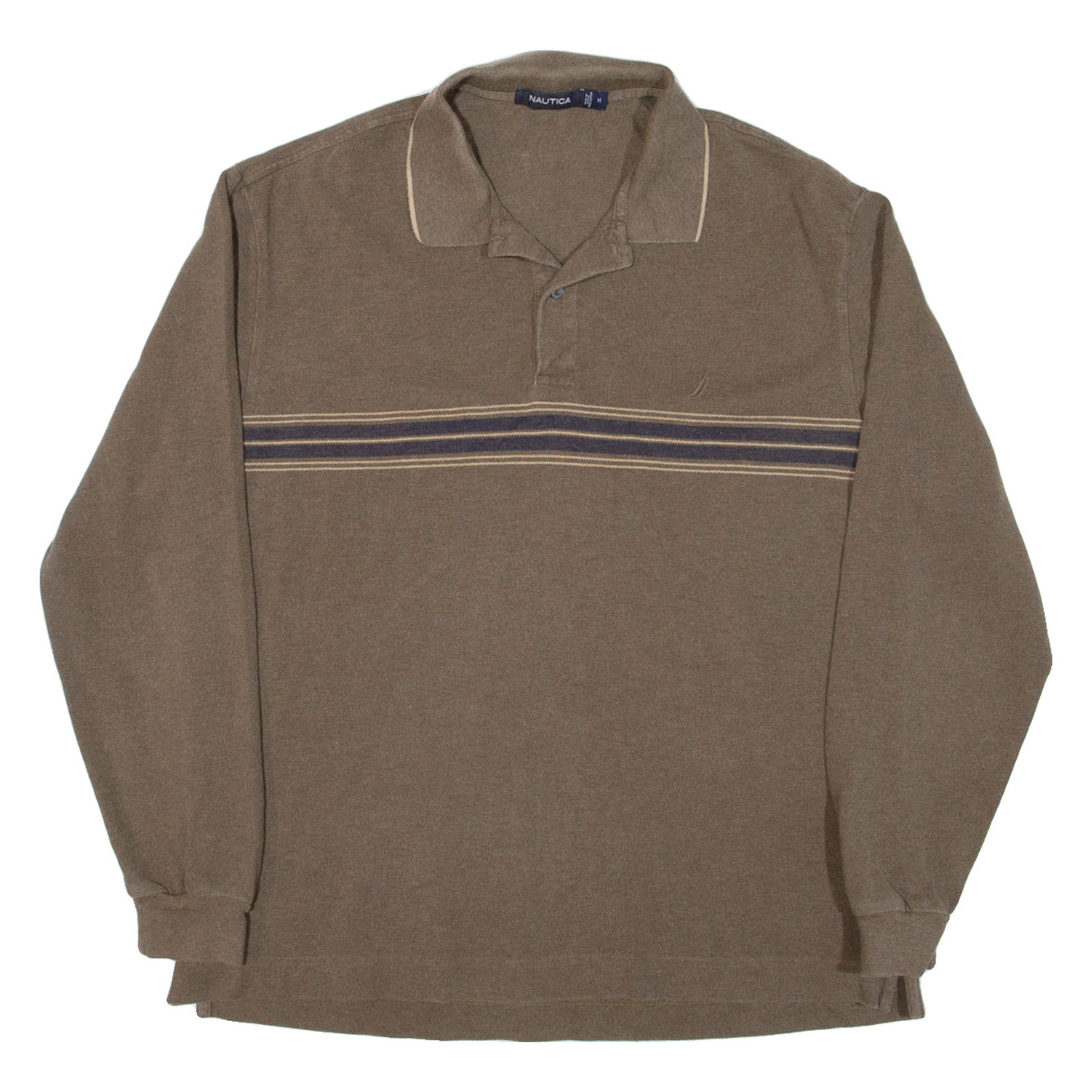 NAUTICA Mens Polo Shirt Green Long Sleeve M Refurbished - N/A refurbished available on Cerqular
