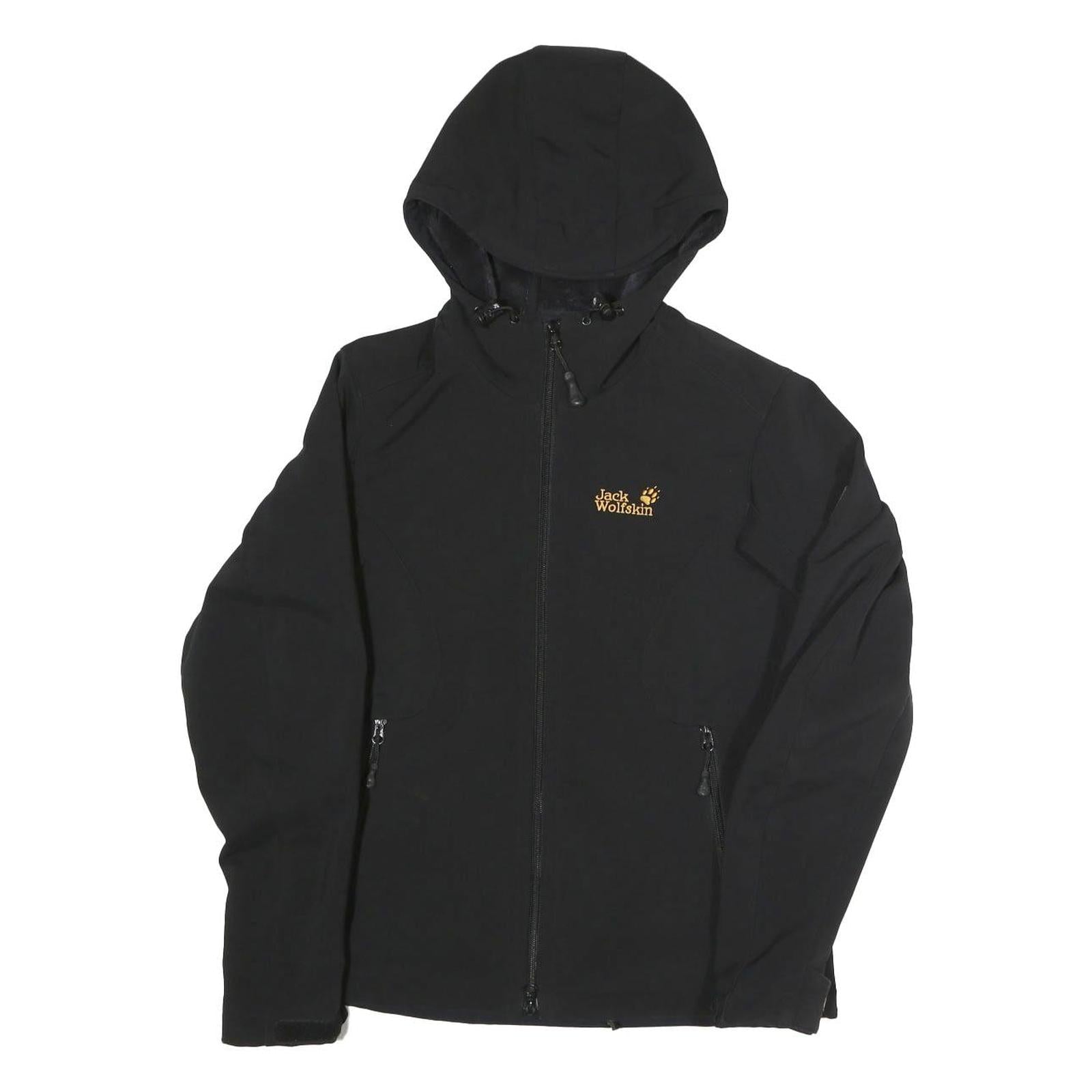 JACK WOLFSKIN Womens Black Outdoor Jacket UK 10 Polyester Blend Zip Hooded Refurbished - N/A refurbished available on Cerqular
