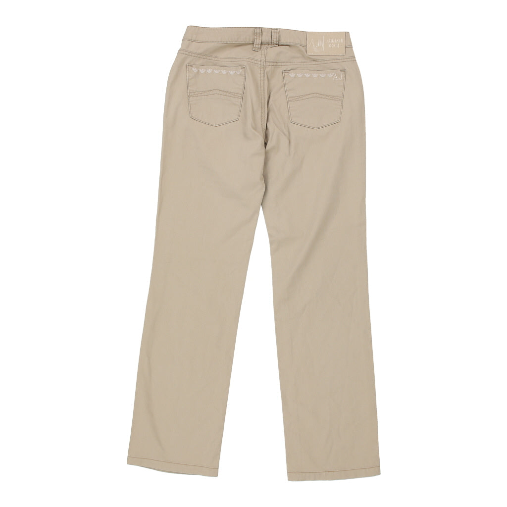 Armani Jeans Trousers - 30W UK 8 Beige Cotton Refurbished - Thrifted (note: this is a term often used to describe second- refurbished available on Cerqular