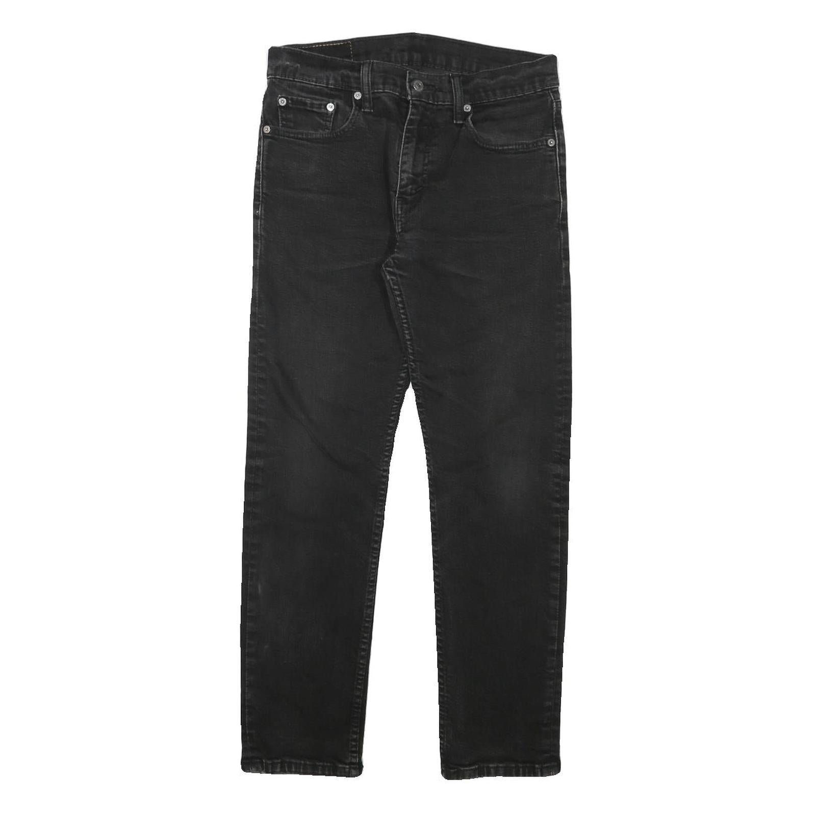 LEVI'S Mens Black Slim Slim Skinny Denim Medium W29 L27 Classic Zip Jeans Refurbished - N/A refurbished available on Cerqular